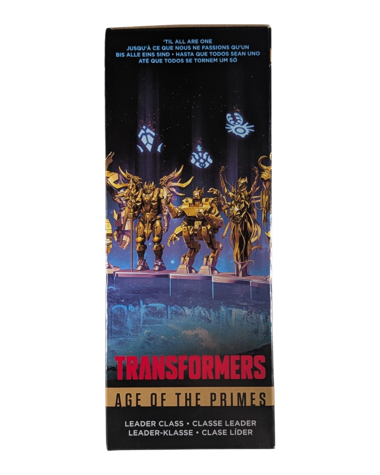 Transformers Age of the Primes Leader Class Razorclaw, Hasbro '26 — right edge of package