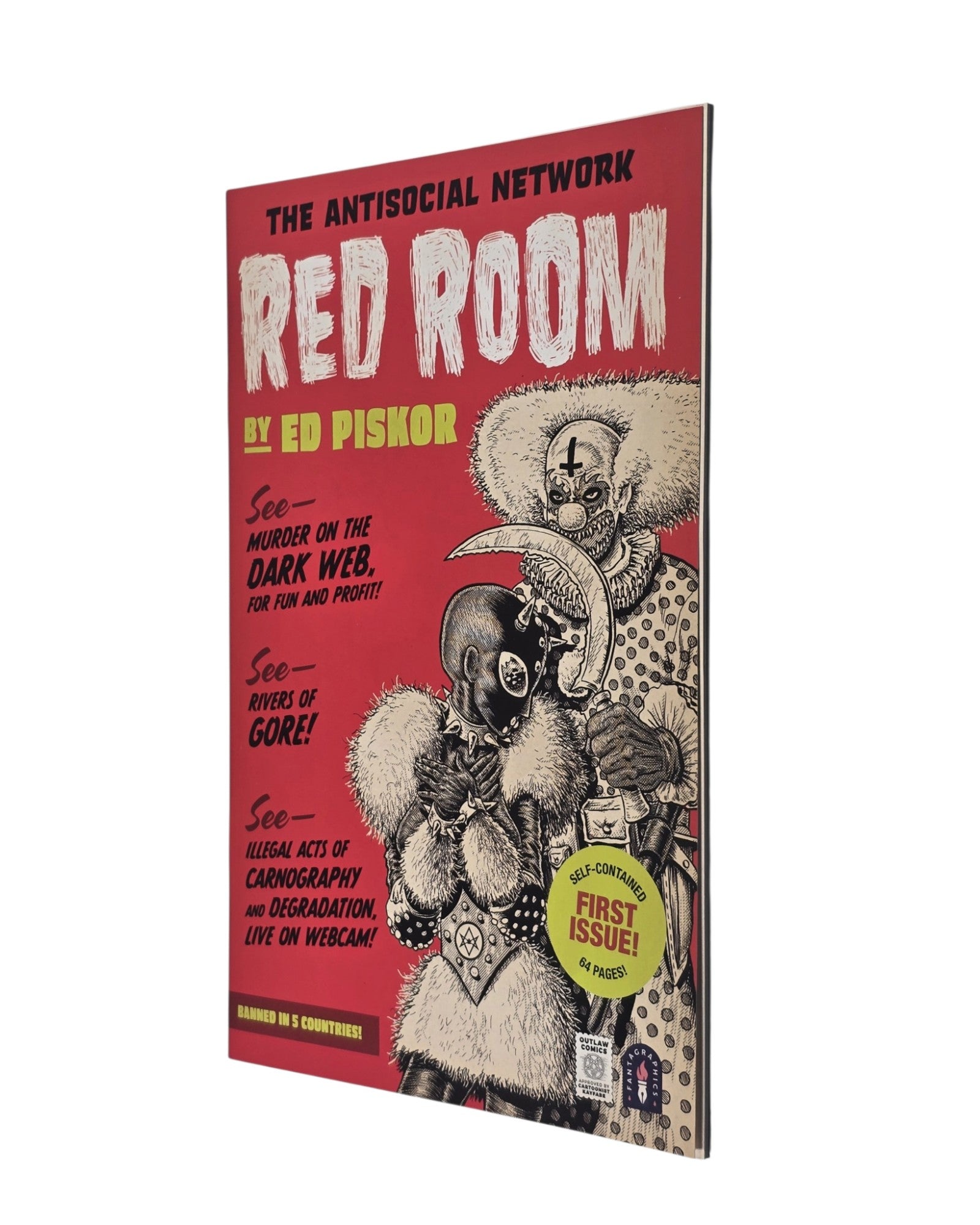Red Room #1A, Ed Piskor Cover, Fantagraphics '21 — front cover, fore edge