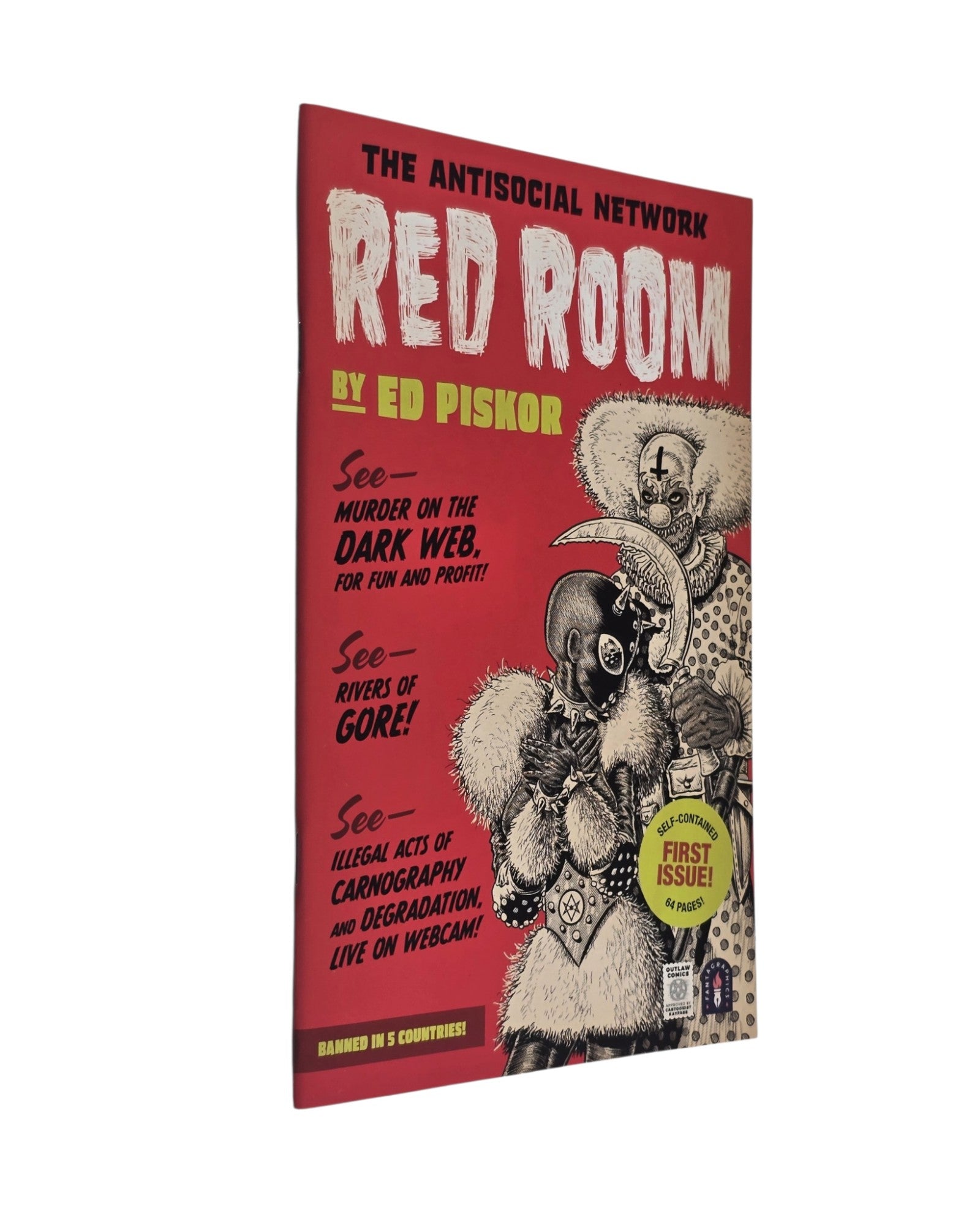 Red Room #1A, Ed Piskor Cover, Fantagraphics '21 — front cover, spine edge