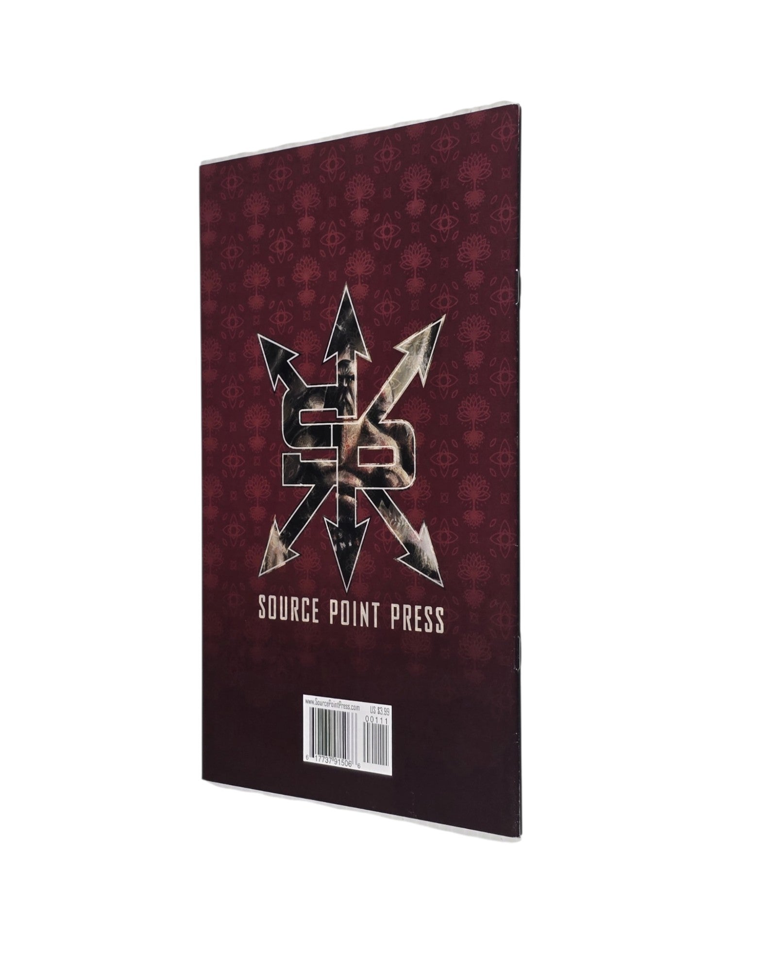 Runes #1, Source Point Press '21 — back cover, spine edge