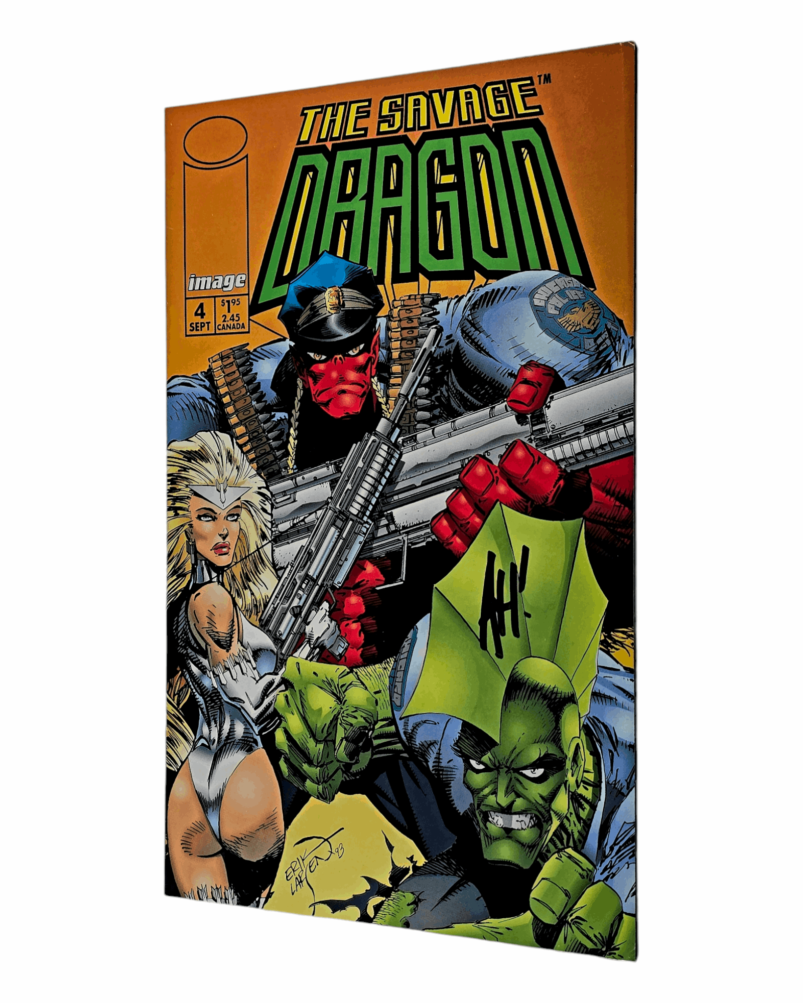 Savage Dragon v2 #4, Adam Hughes Signed, Image '93