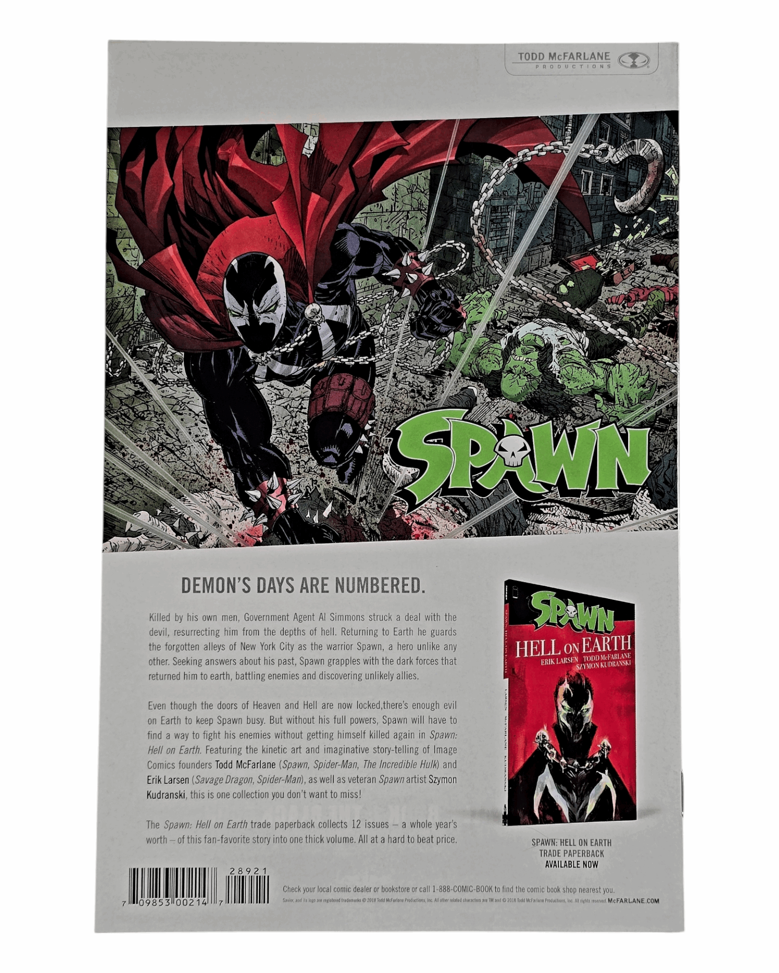 Spawn #289B, Jason Shawn Alexander Sketch Cover, Image '18