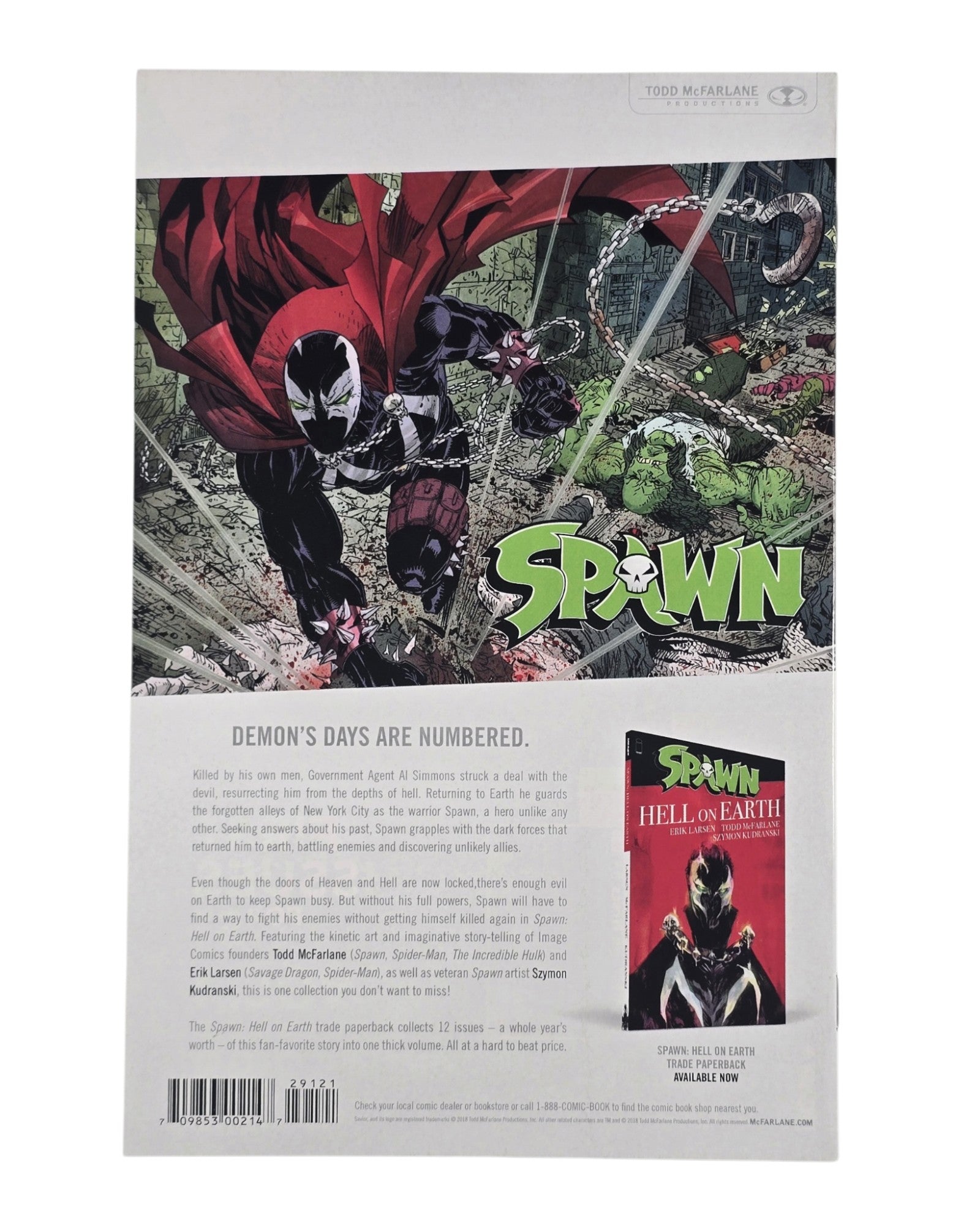 Spawn #291C, Francesco Mattina Virgin Variant, Image '18 — back of package