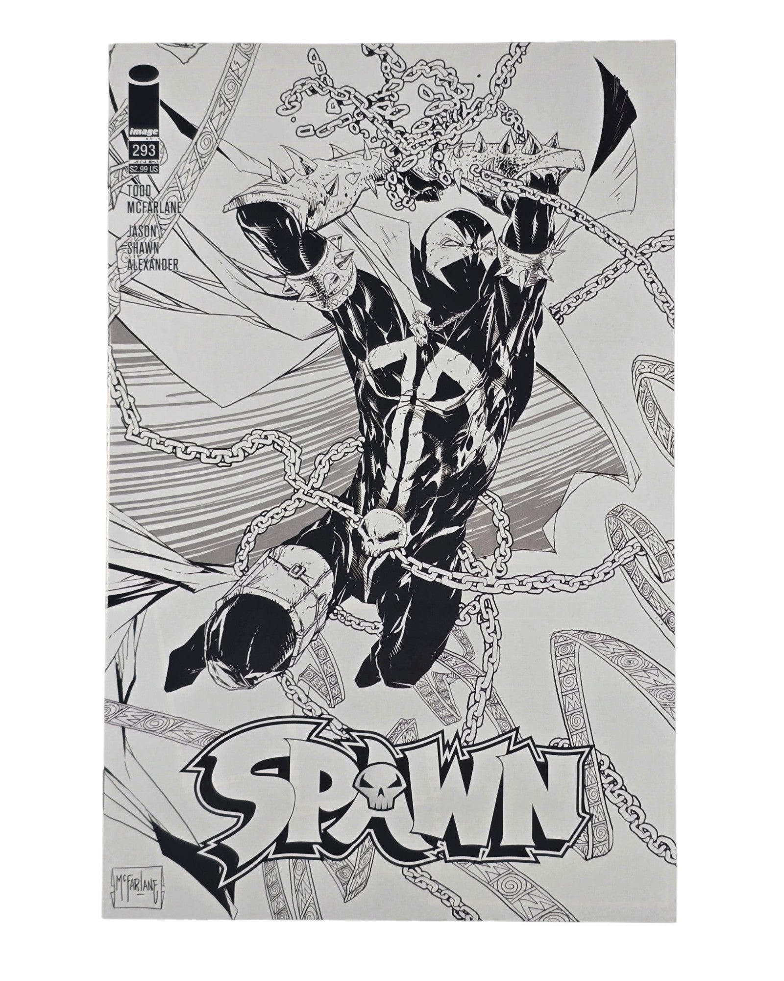 Spawn #293D, McFarlane & Mattina B&W Cover, Image '19