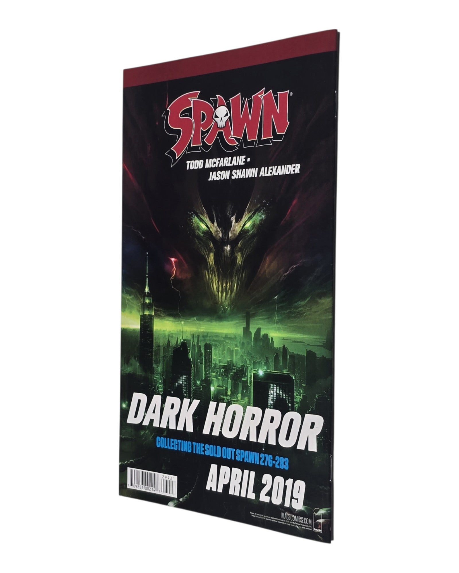 Spawn #294B, Francesco Mattina Virgin Cover, Image '19 — back cover, spine edge