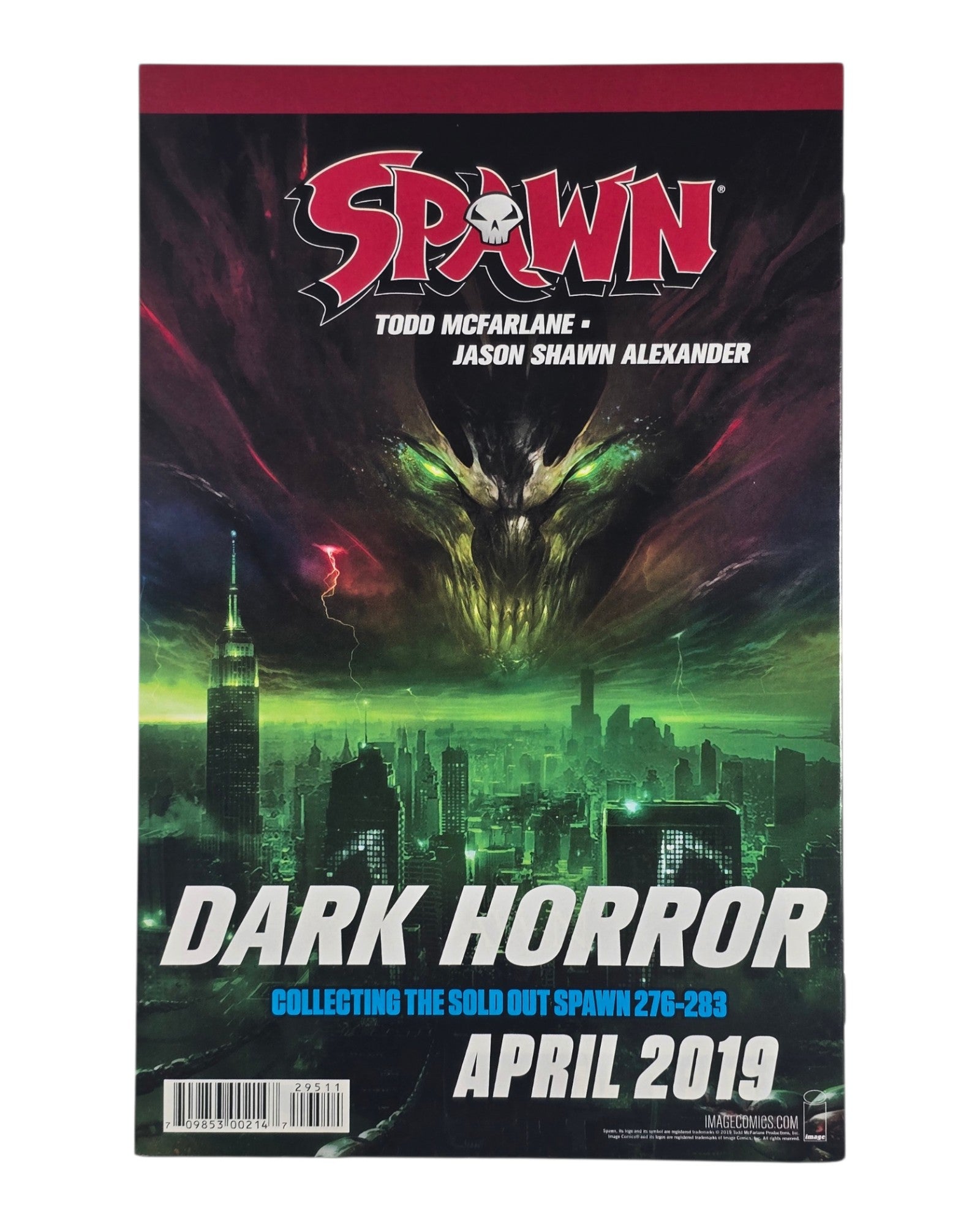 Spawn #295A, Francesco Mattina Cover, Image '19 — back of package
