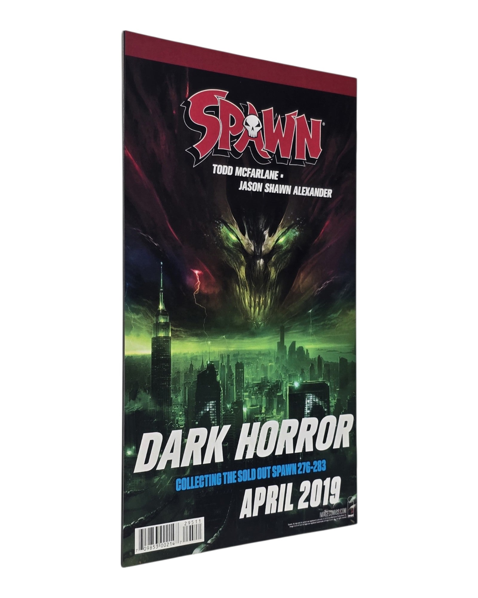 Spawn #295A, Francesco Mattina Cover, Image '19 — back cover, fore edge