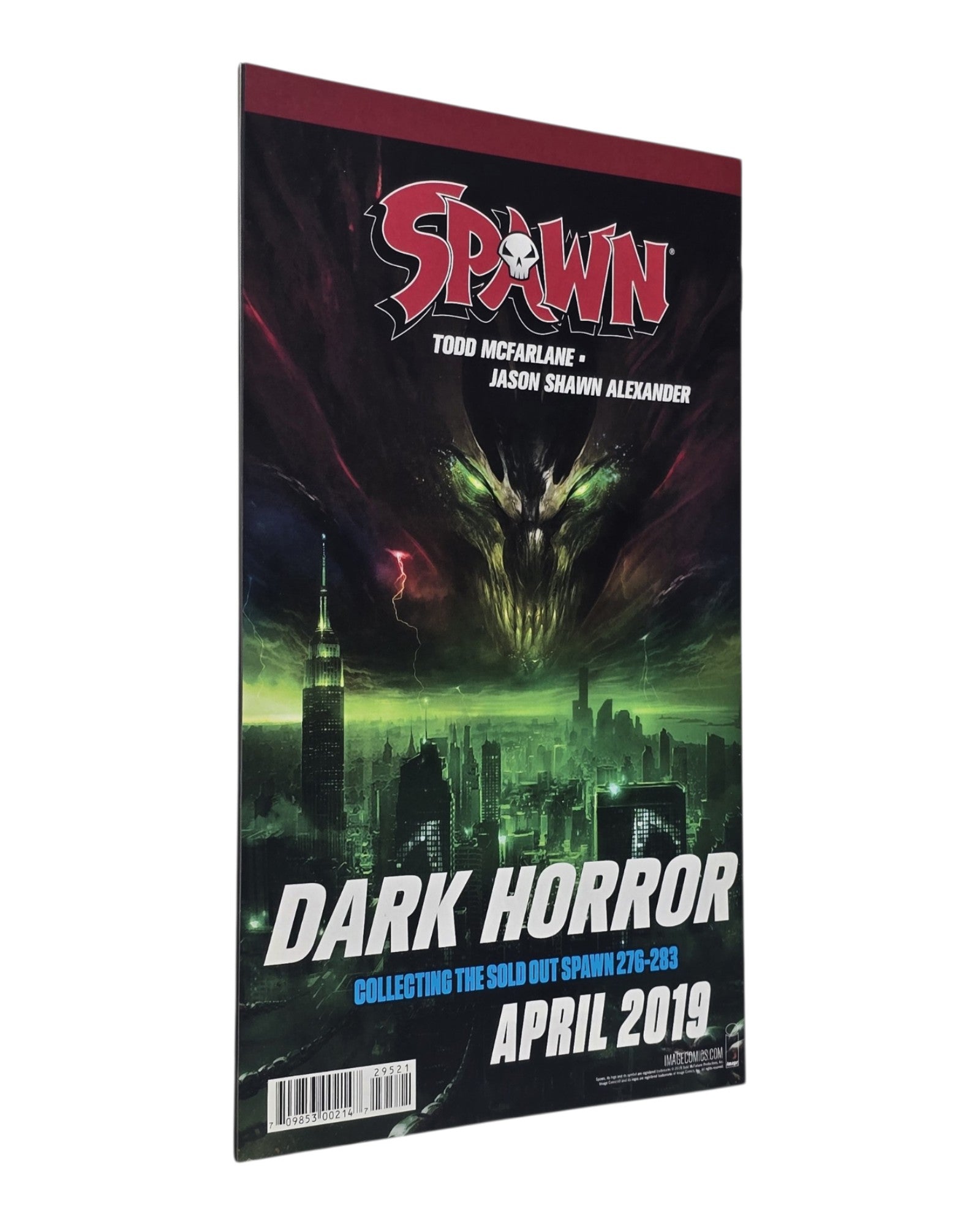 Spawn #295B, Francesco Mattina Virgin Cover, Image '19 — back cover, fore edge