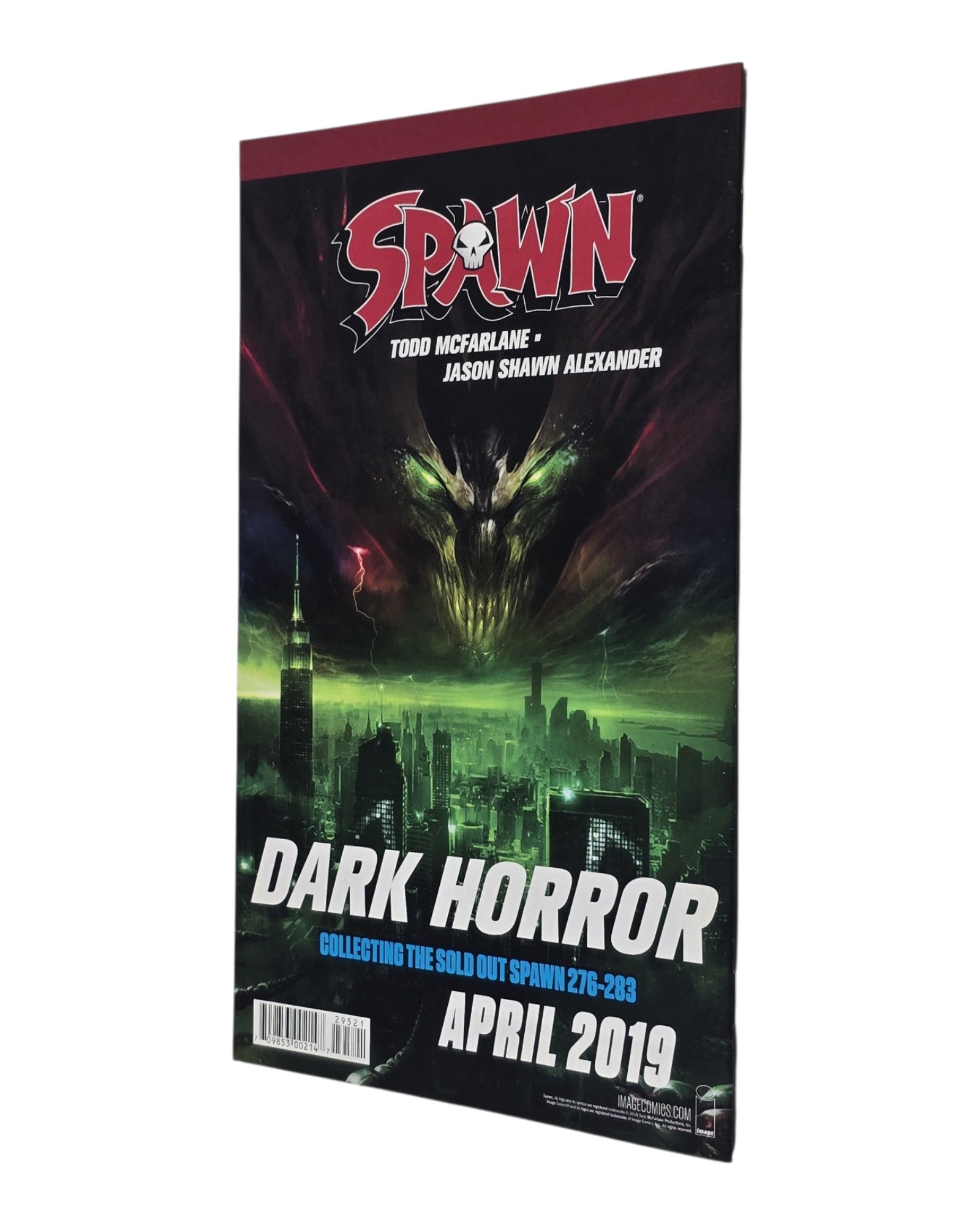 Spawn #295B, Francesco Mattina Virgin Cover, Image '19 — back cover, spine edge
