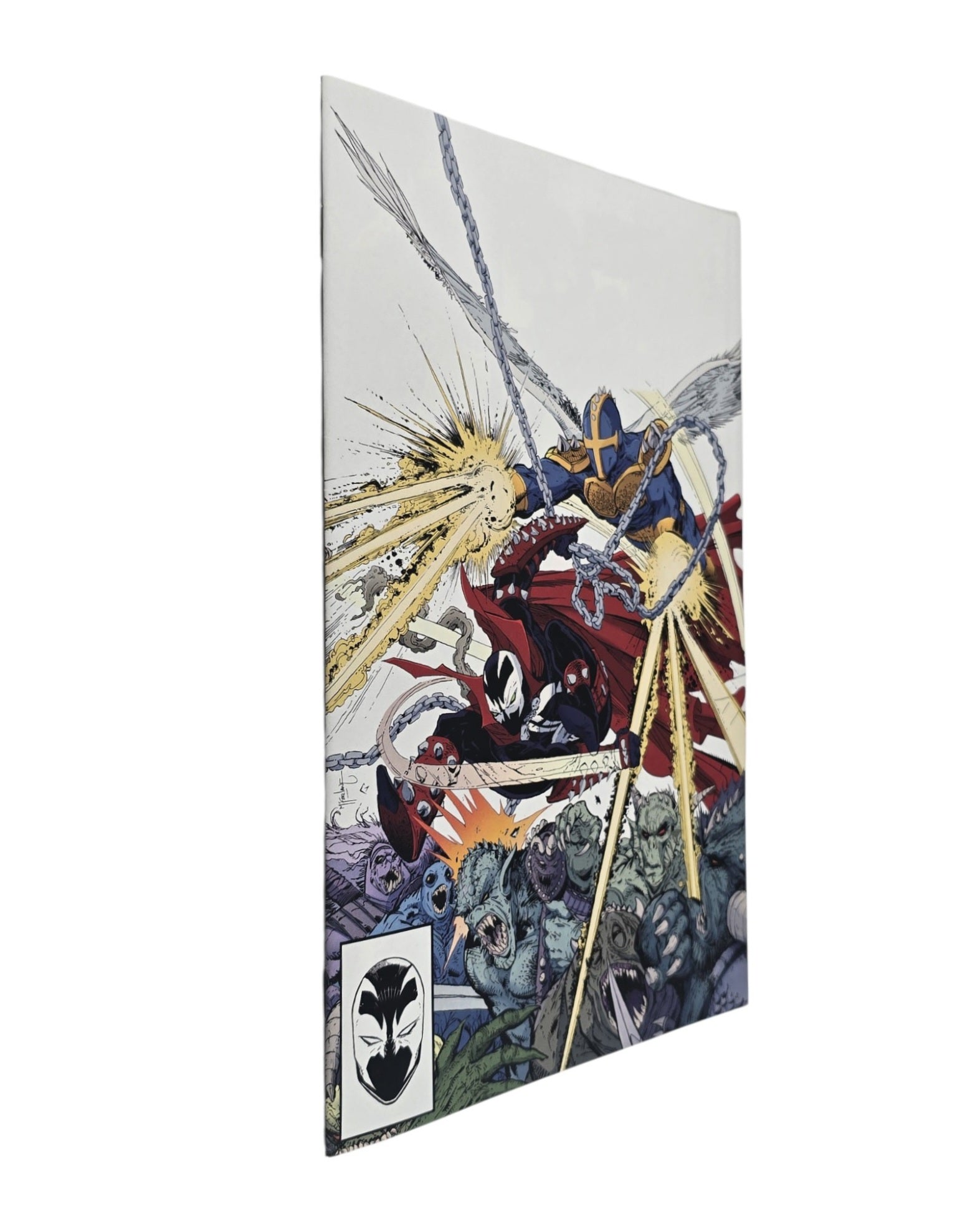Spawn #299B, Todd McFarlane Virgin Cover, Image '19 — front cover, spine edge