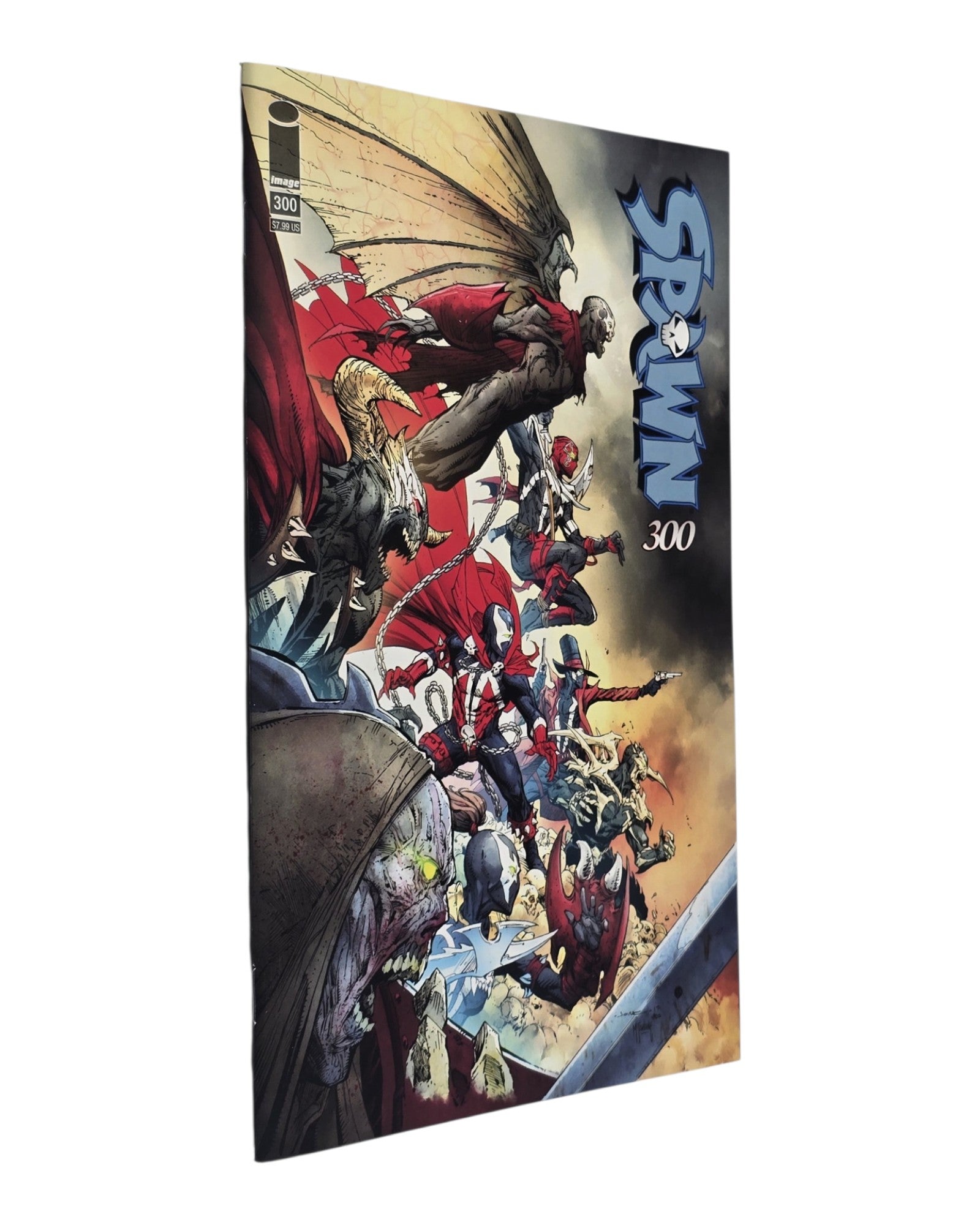 Spawn #300H, Jerome Opeña Cover, Image '19 — front cover, spine edge