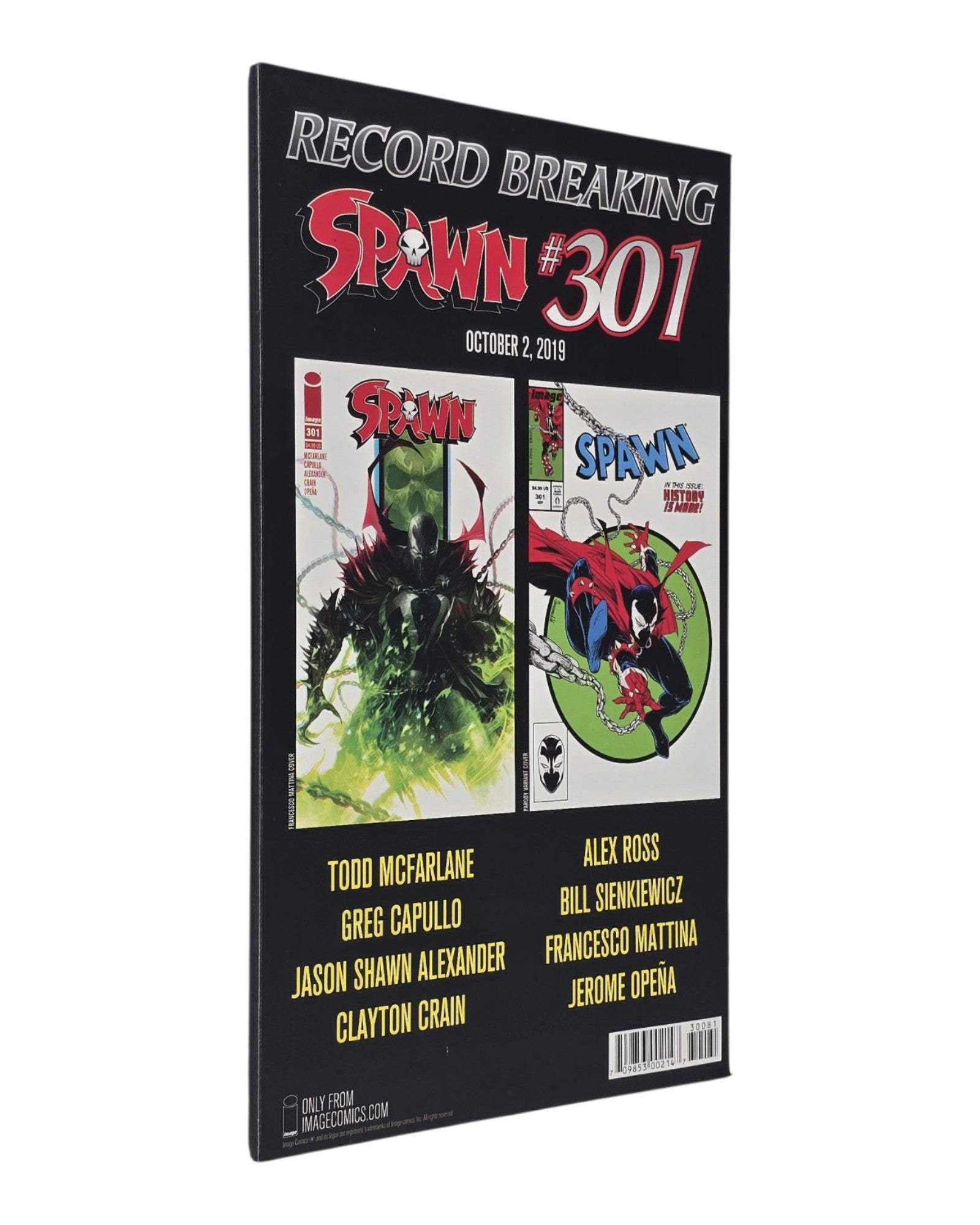 Spawn #300H, Jerome Opeña Cover, Image '19 — back cover, fore edge