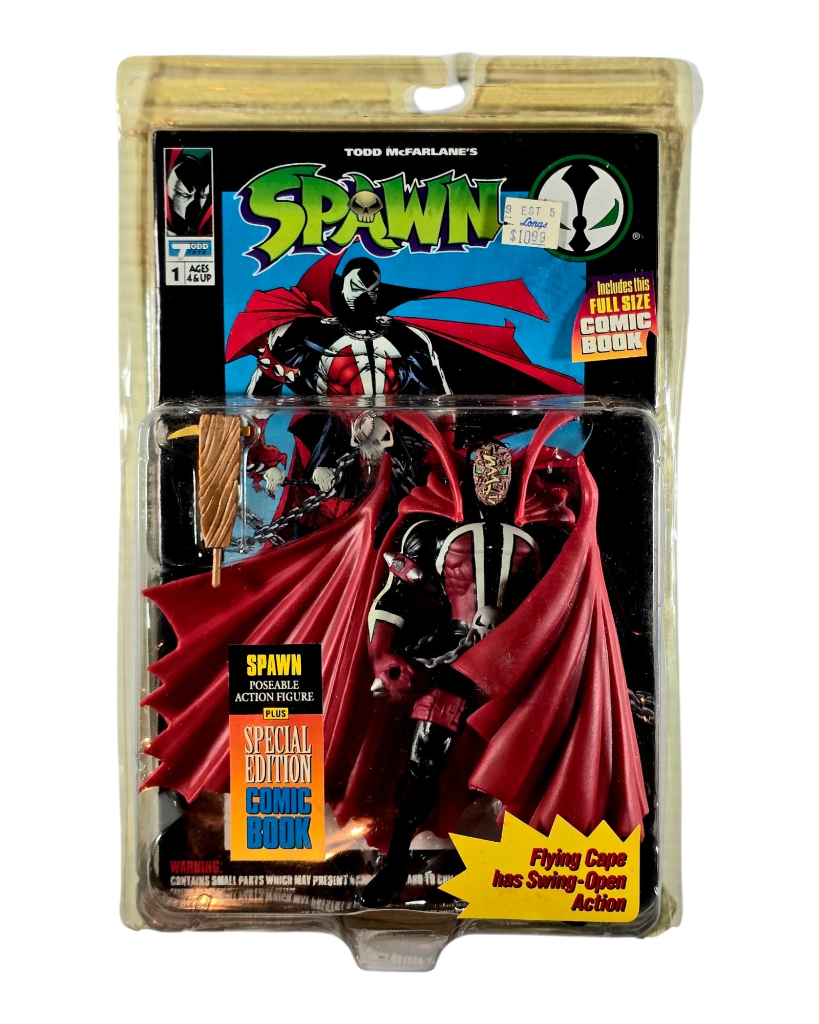 Spawn Series 1 Spawn, Mask Off Variant, Todd Toys '94