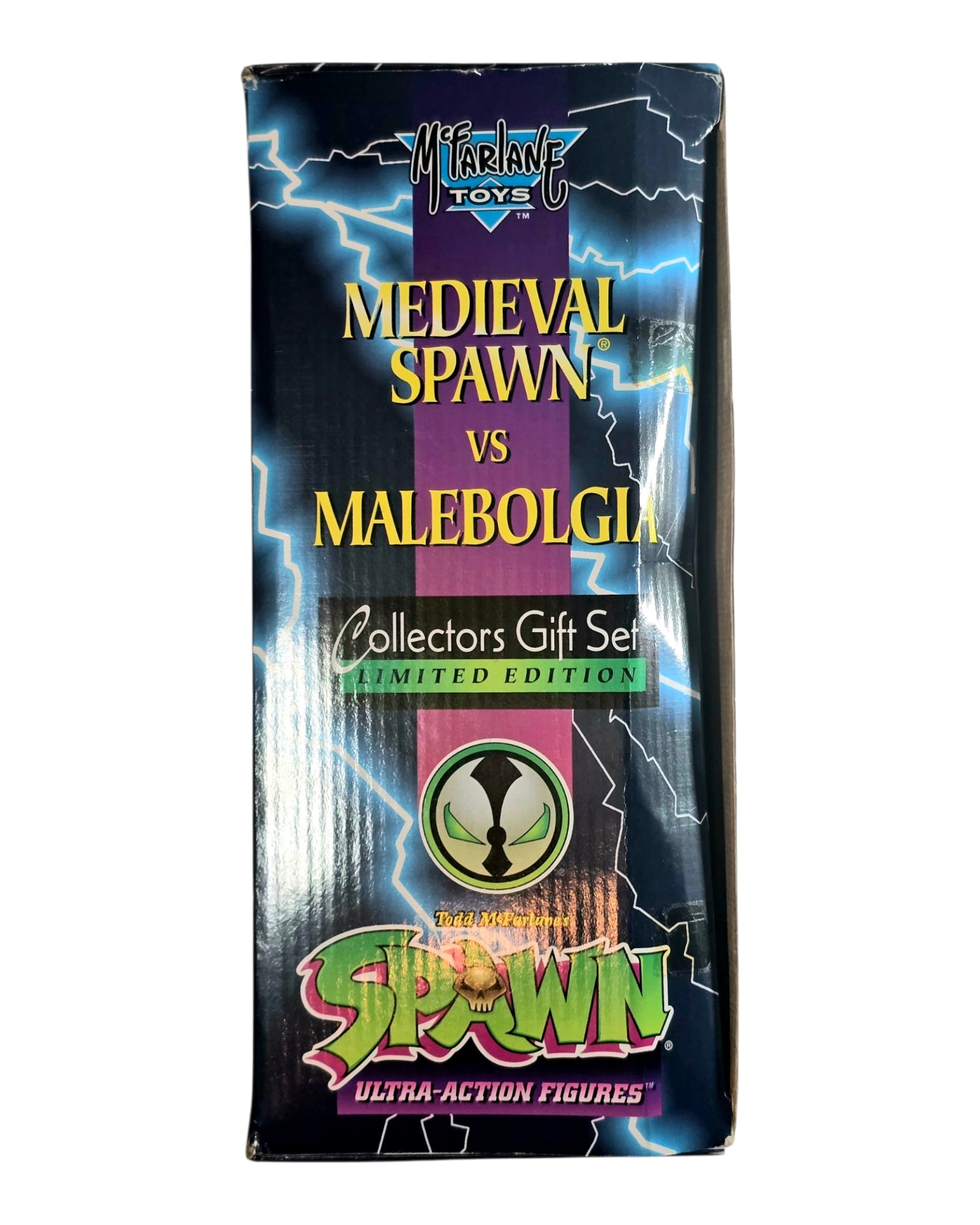 Spawn Medieval Spawn vs Malebolgia Collectors Gift Set, McFarlane '95 — right edge of package