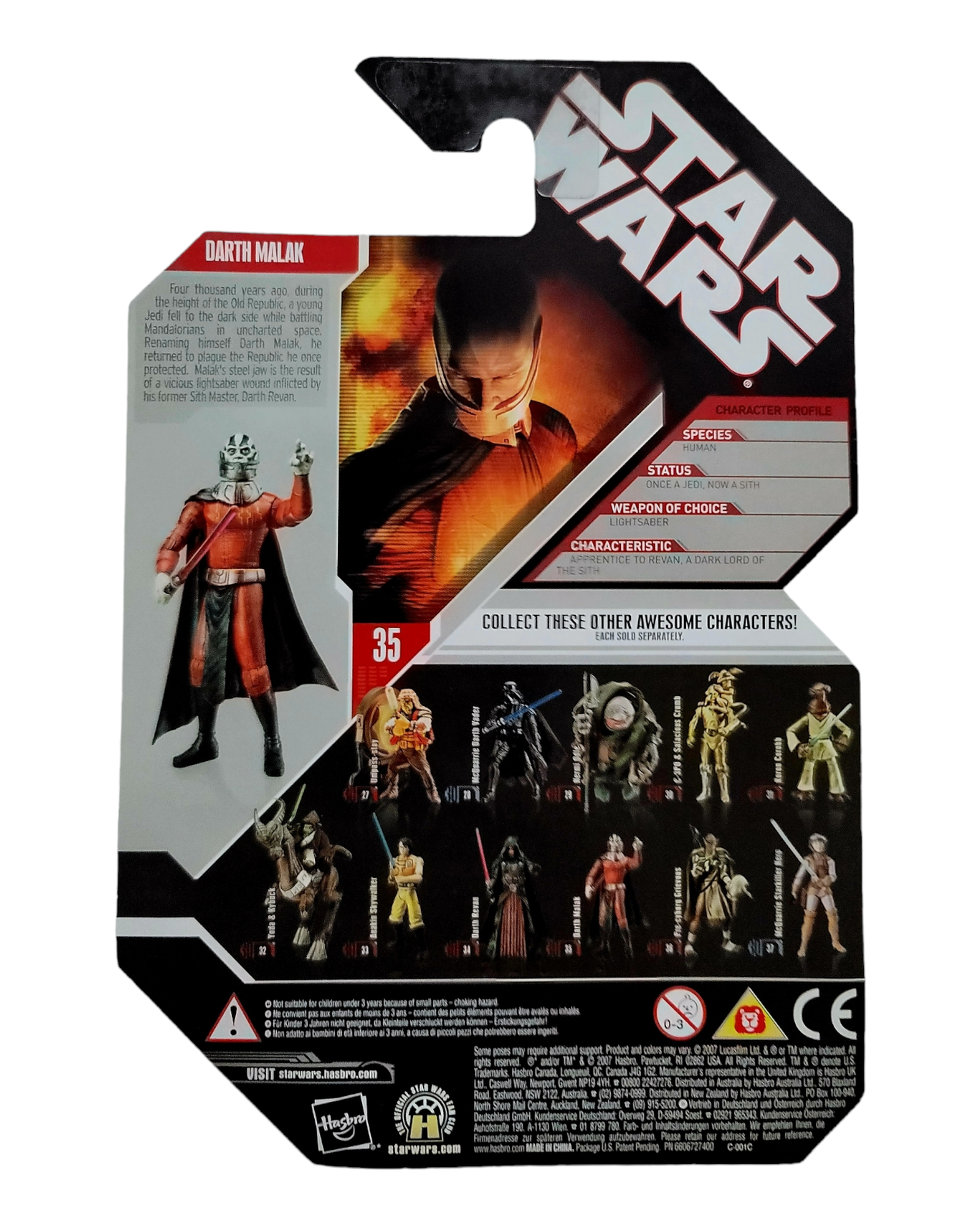 Star Wars 30th Anniversary Collection #35 Darth Malak, Hasbro '07