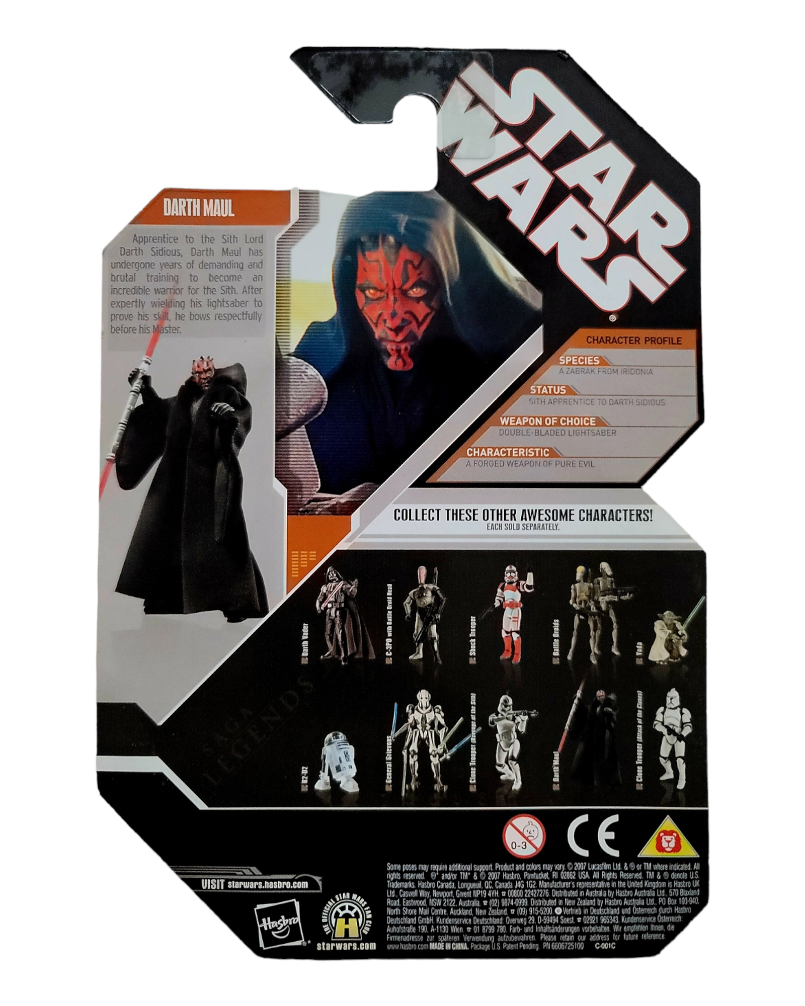 Star Wars 30th Anniversary Collection Saga Legends Darth Maul, Hasbro '07