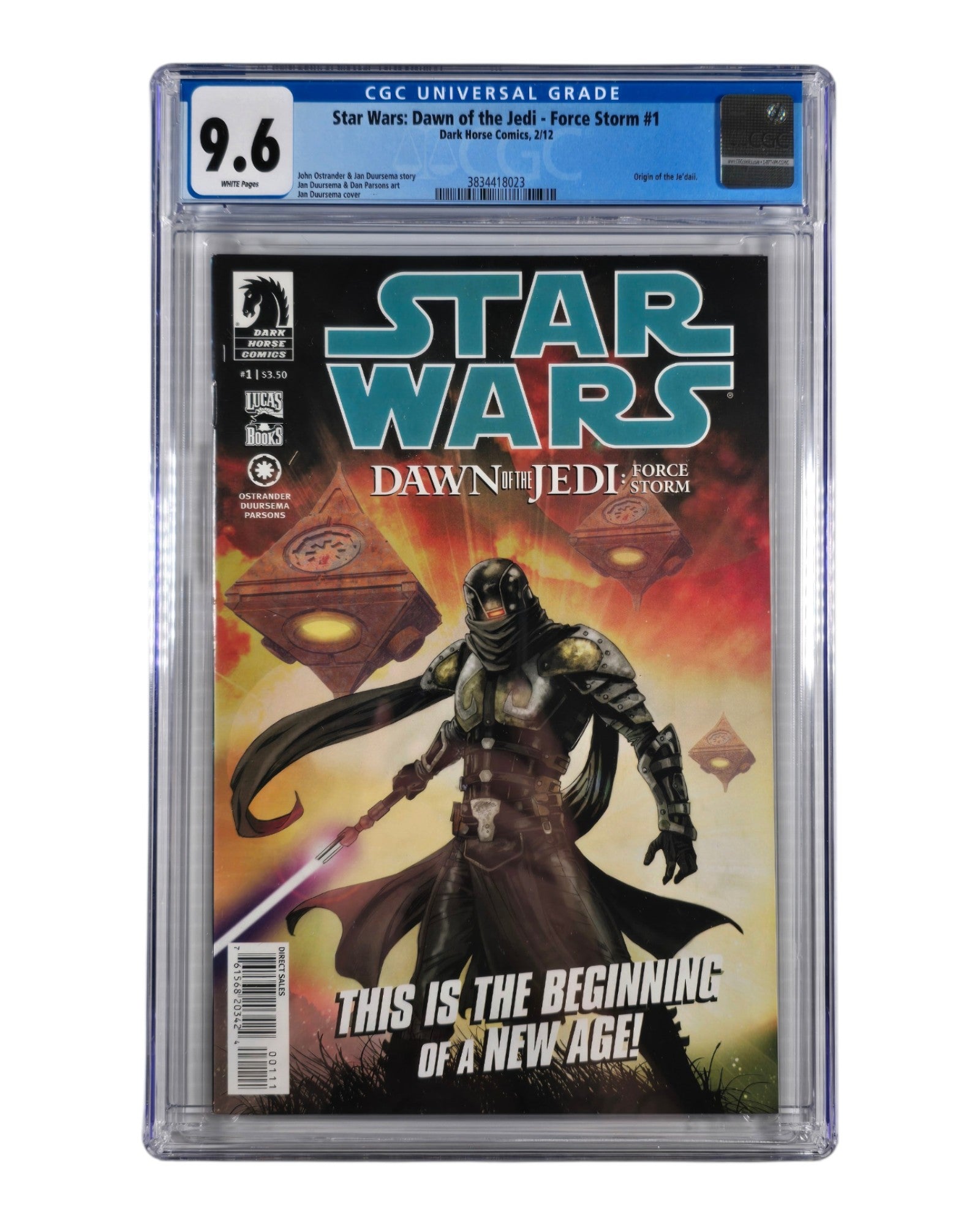 Star Wars: Dawn of the Jedi: Force Storm #1A, CGC 9.6 (23), Dark Horse '12