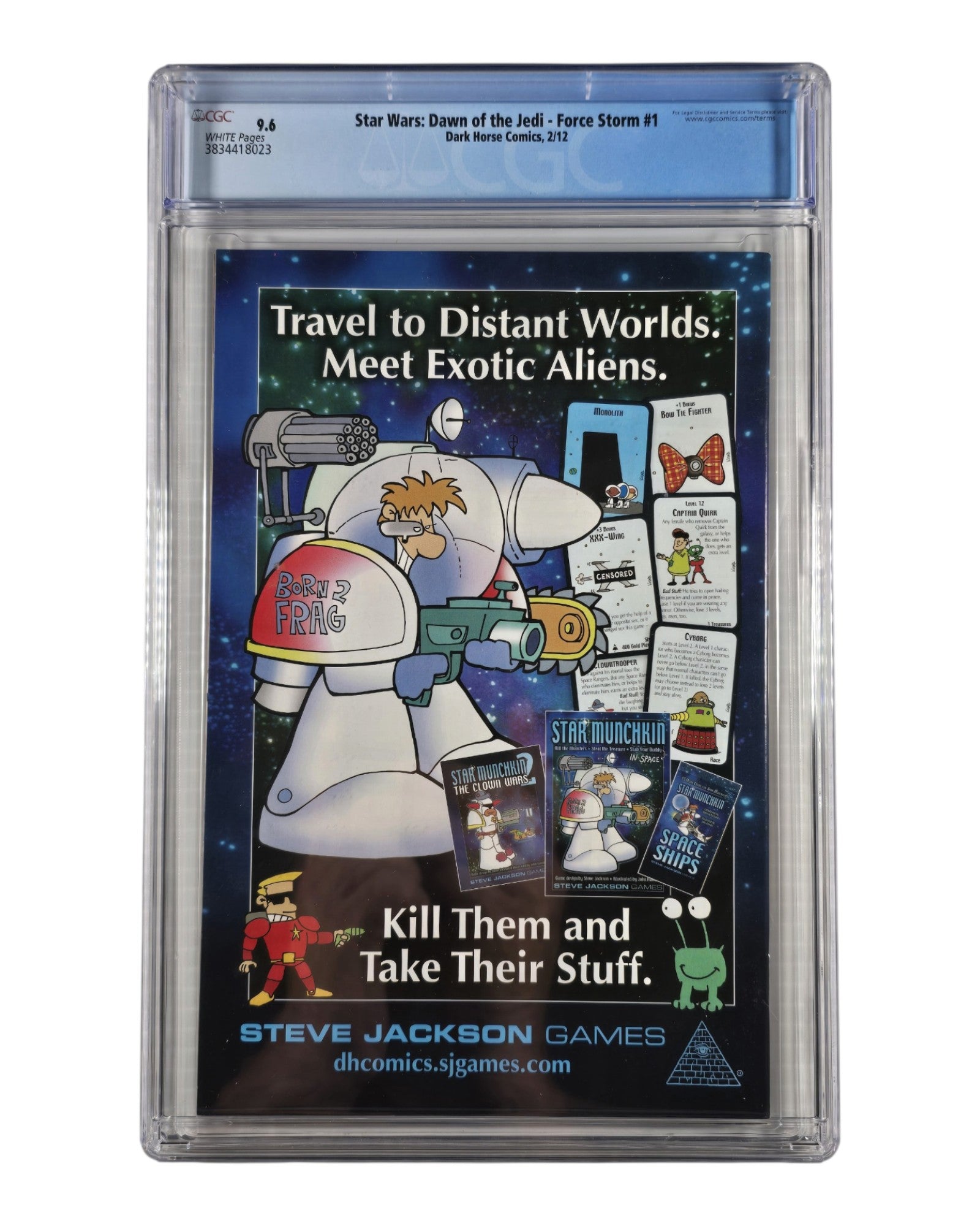 Star Wars: Dawn of the Jedi: Force Storm #1A, CGC 9.6 (23), Dark Horse '12 — back of package
