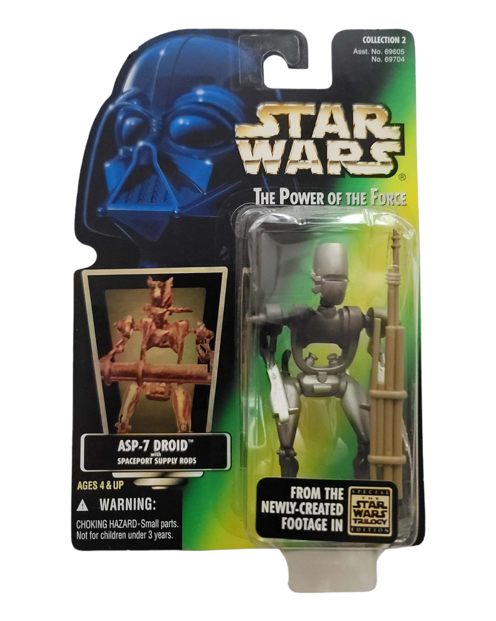 Star Wars POTF2 Hologram Card ASP-7 Droid
