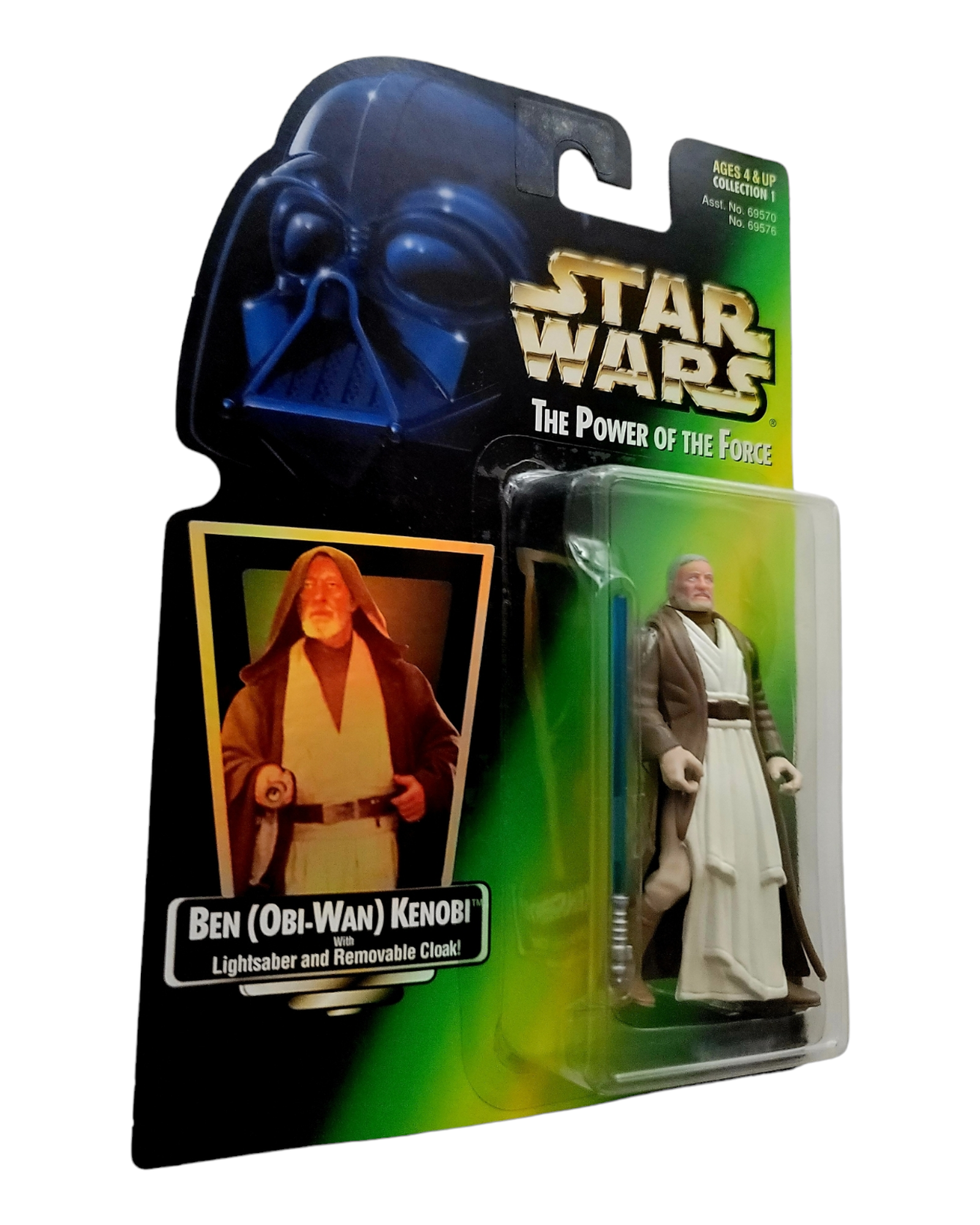 Star Wars POTF2 Ben (Obi-Wan) Kenobi, Green Holofoil Card, Kenner '97