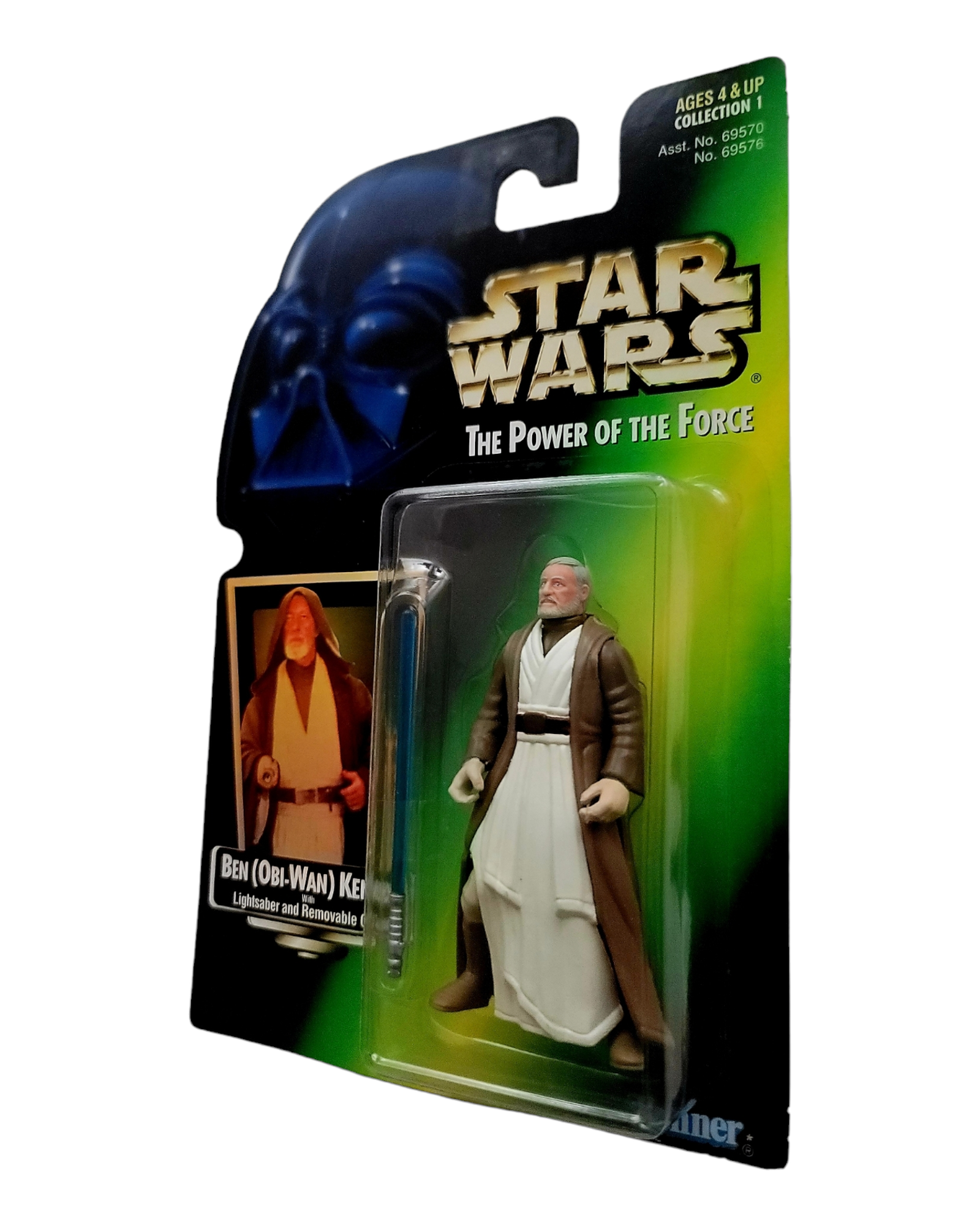 Star Wars POTF2 Ben (Obi-Wan) Kenobi, Green Holofoil Card, Kenner '97