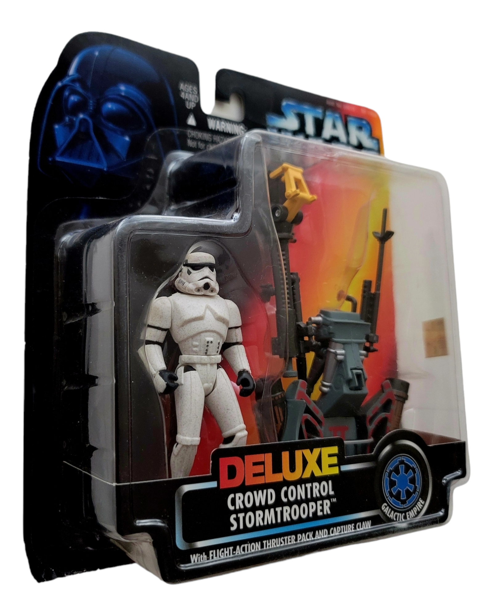 Star Wars POTF2 Deluxe Crowd Control Stormtrooper w/ Thruster Pack & Claw, Kenner '96