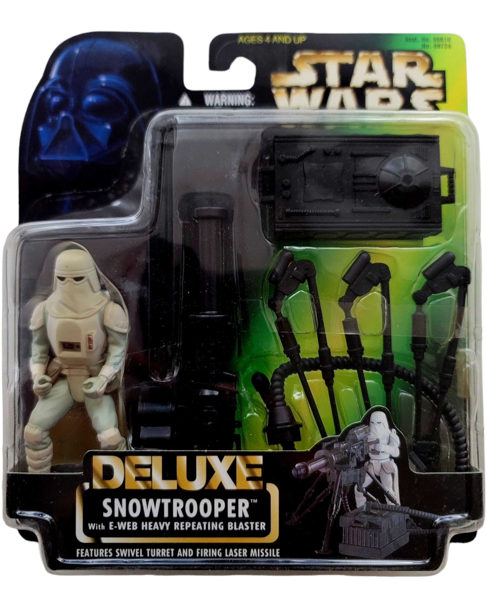 Star Wars POTF2 Deluxe Snowtrooper with E-Web Heavy Repeating Blaster, Kenner '96