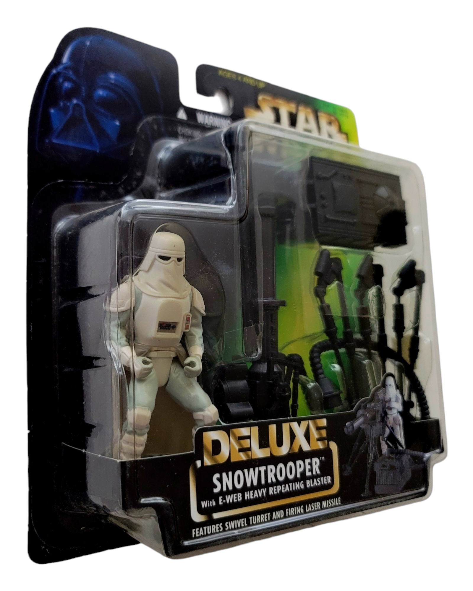Star Wars POTF2 Deluxe Snowtrooper with E-Web Heavy Repeating Blaster, Kenner '96