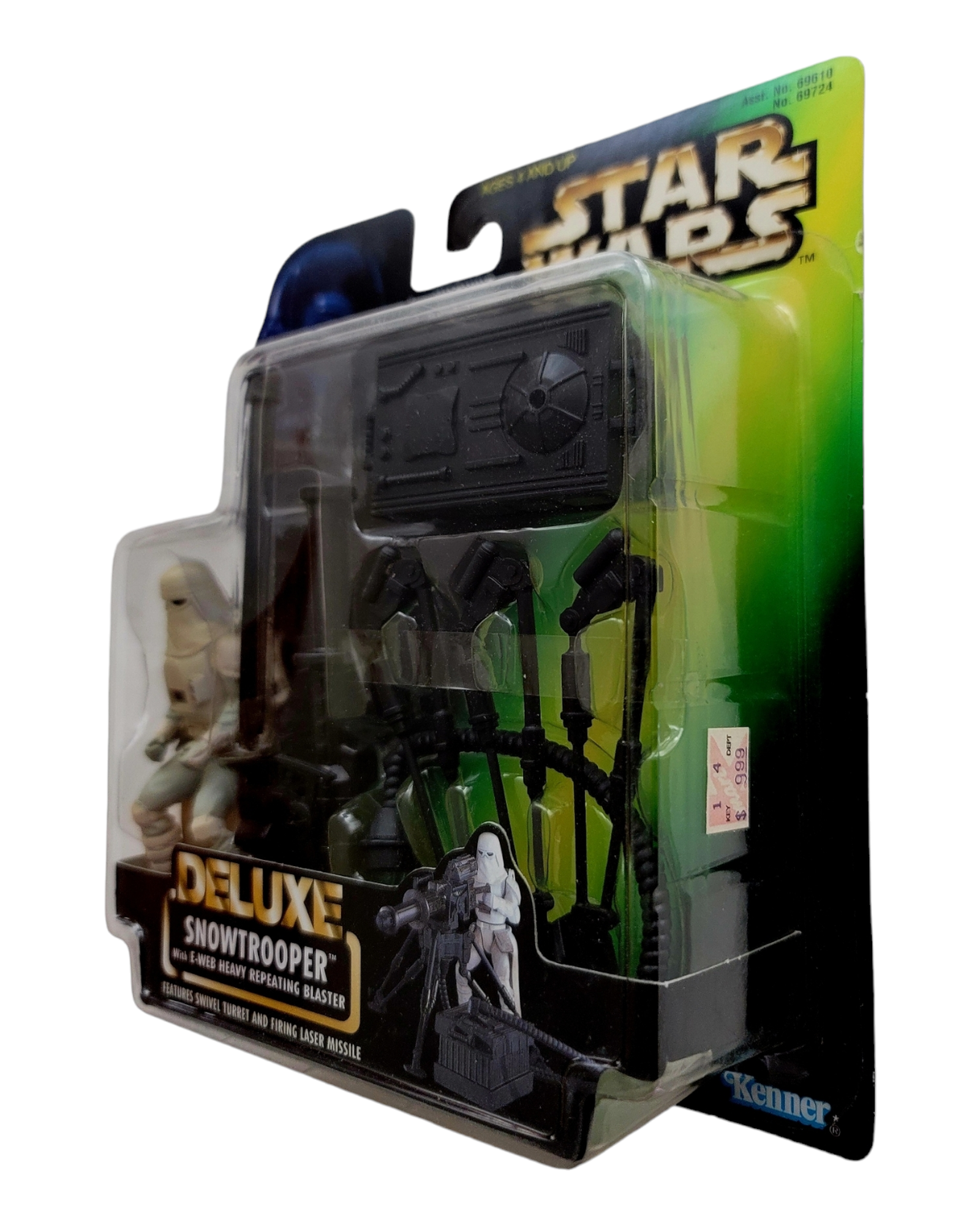 Star Wars POTF2 Deluxe Snowtrooper with E-Web Heavy Repeating Blaster, Kenner '96