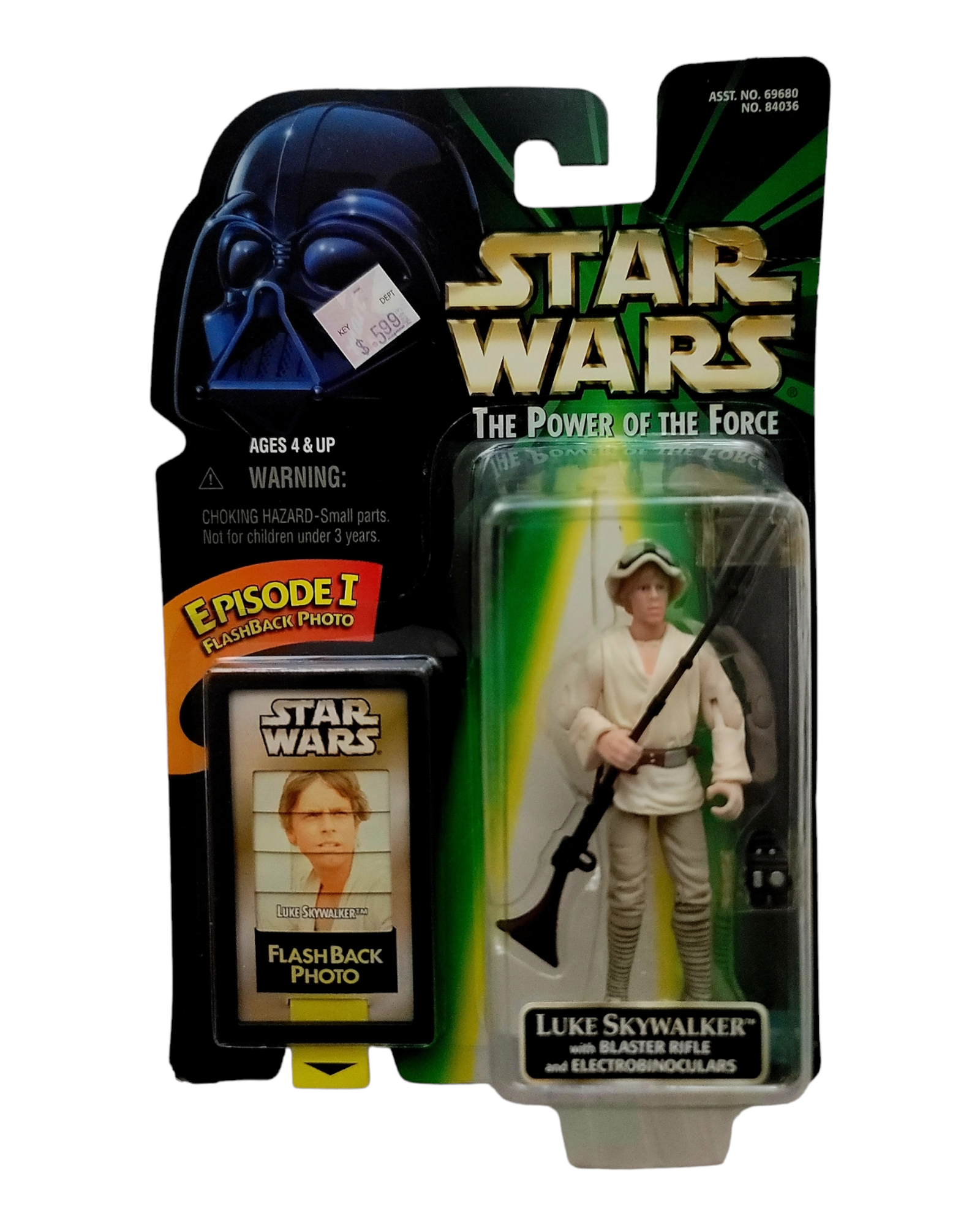 Star Wars POTF2 Luke Skywalker, Flashback Photo, Kenner '98