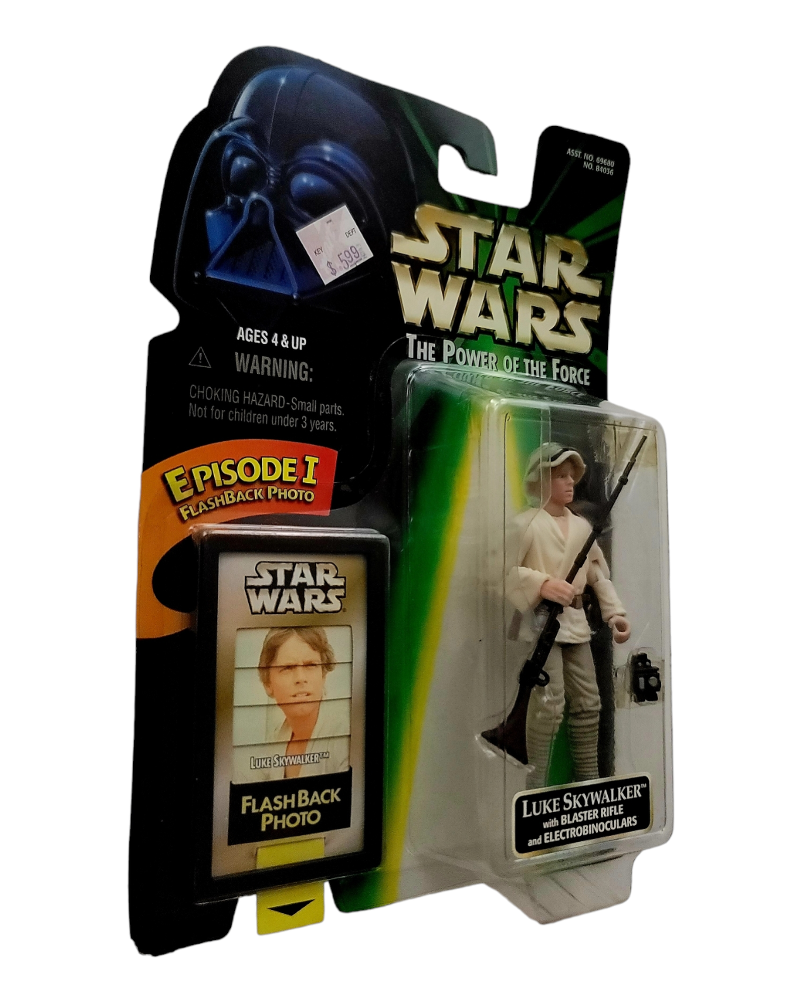 Star Wars POTF2 Luke Skywalker, Flashback Photo, Kenner '98