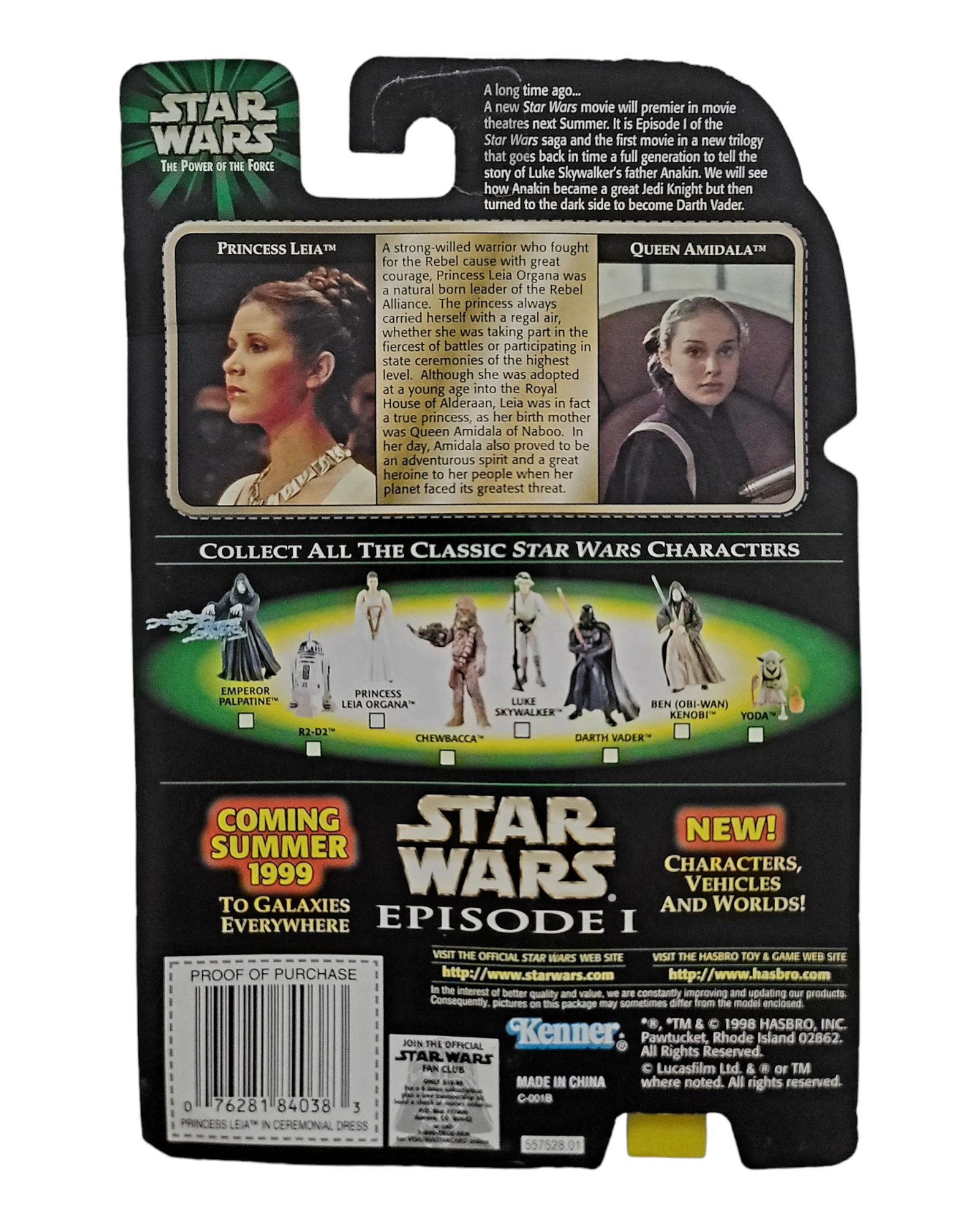 Star Wars POTF2 Princess Leia, Flashback Photo, Kenner '98