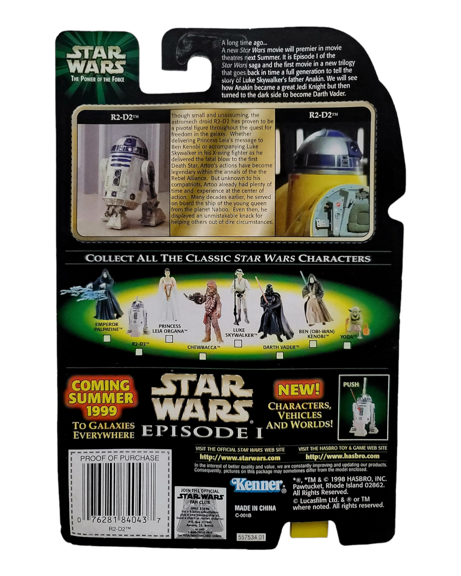 Star Wars POTF2 Flashback Photo R2-D2 with Launching Lightsaber, Kenner '98