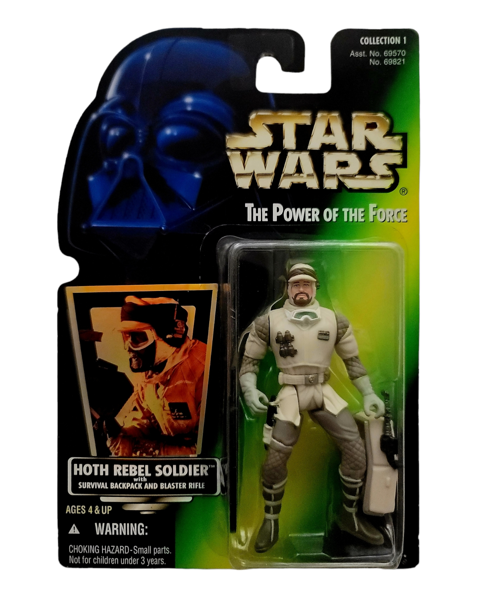 Star Wars POTF2 Hoth Rebel Soldier, Holofoil Card, Kenner '96