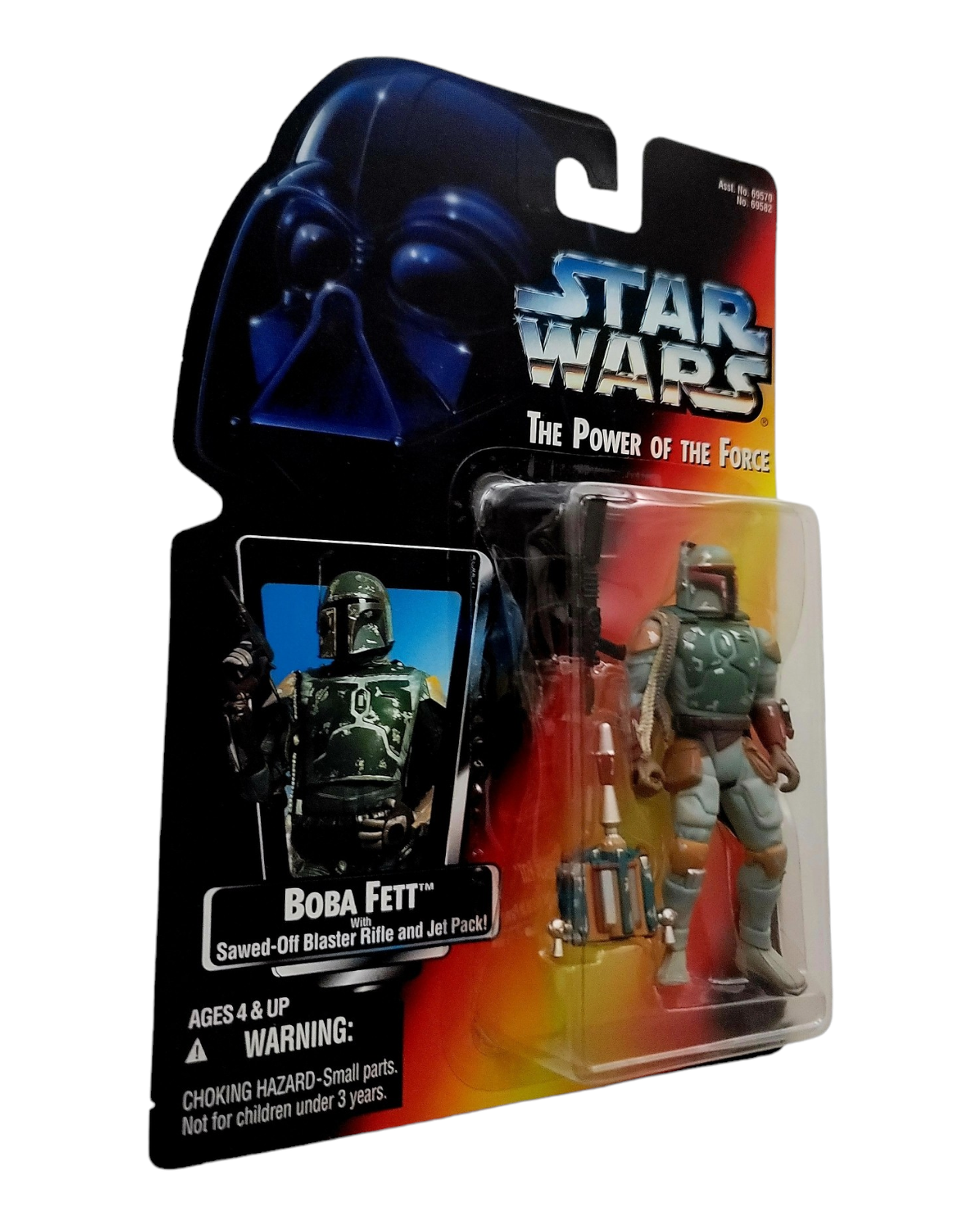 Star Wars POTF2 Orange Card Boba Fett with Sawed-Off Blaster Rifle, Kenner '95
