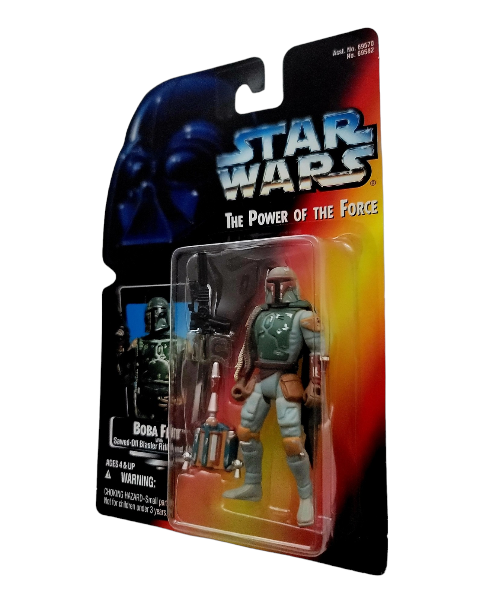 Star Wars POTF2 Orange Card Boba Fett with Sawed-Off Blaster Rifle, Kenner '95