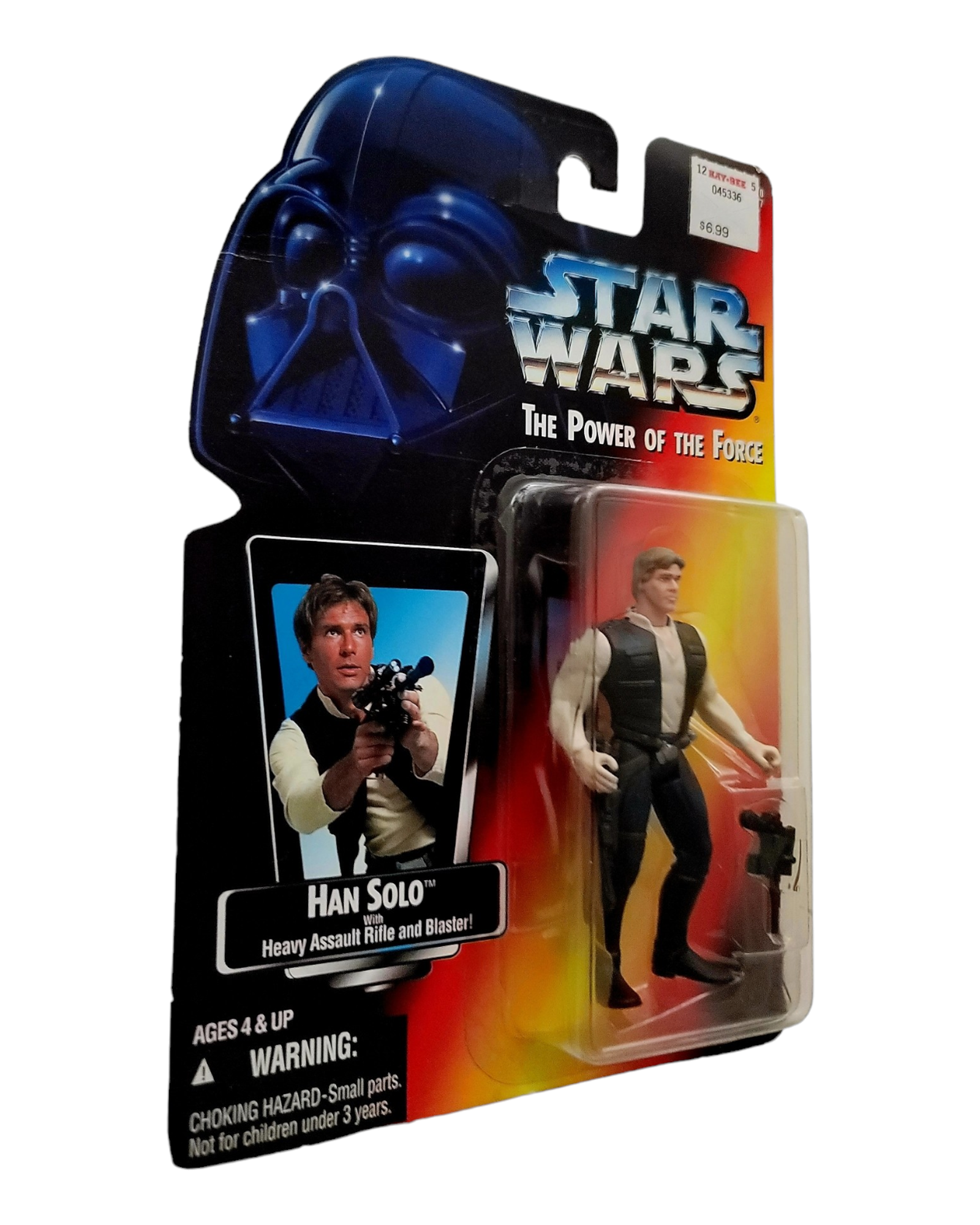Star Wars POTF2 Han Solo, Orange Card, Kenner '95