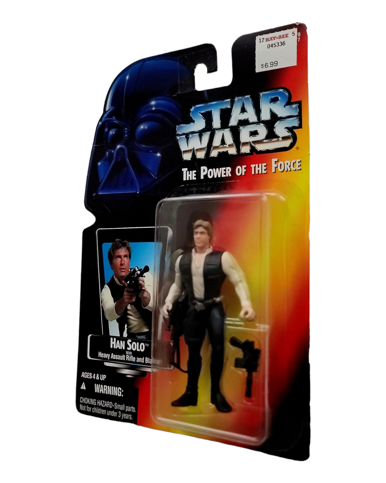 Star Wars POTF2 Han Solo, Orange Card, Kenner '95