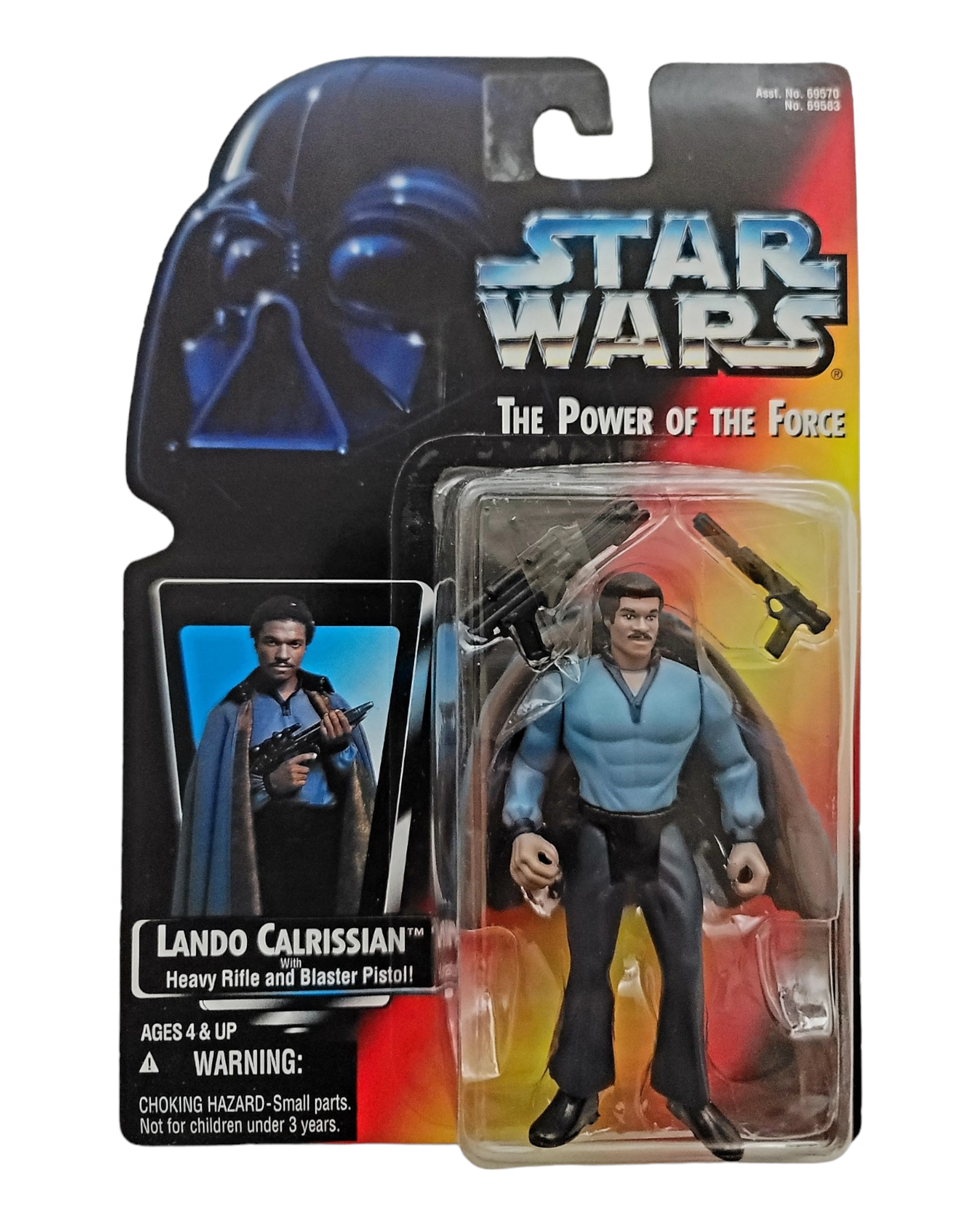 Star Wars POTF2 Lando Calrissian, Orange Card, Kenner '95