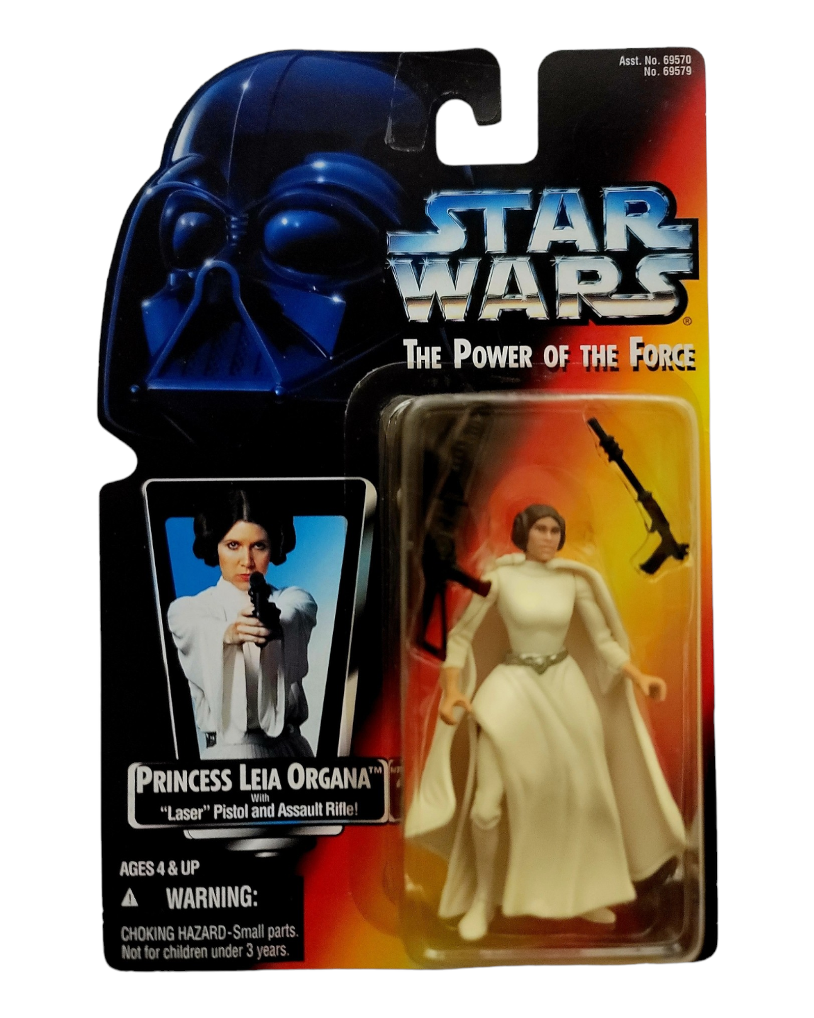 Star Wars POTF2 Princess Leia, Orange Card, Kenner '95