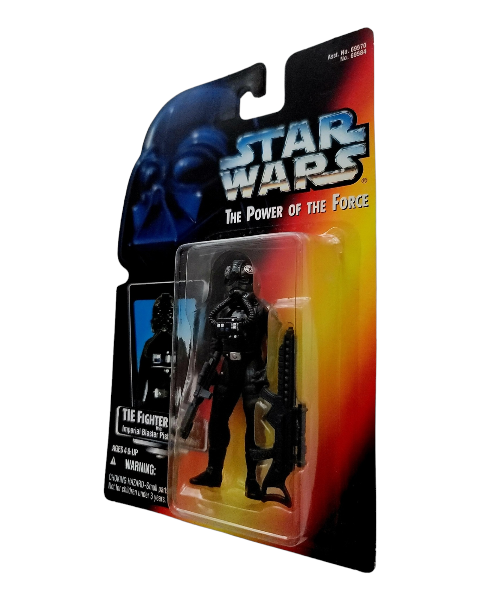 Star Wars POTF2 TIE Fighter Pilot, Orange Card, Kenner '96