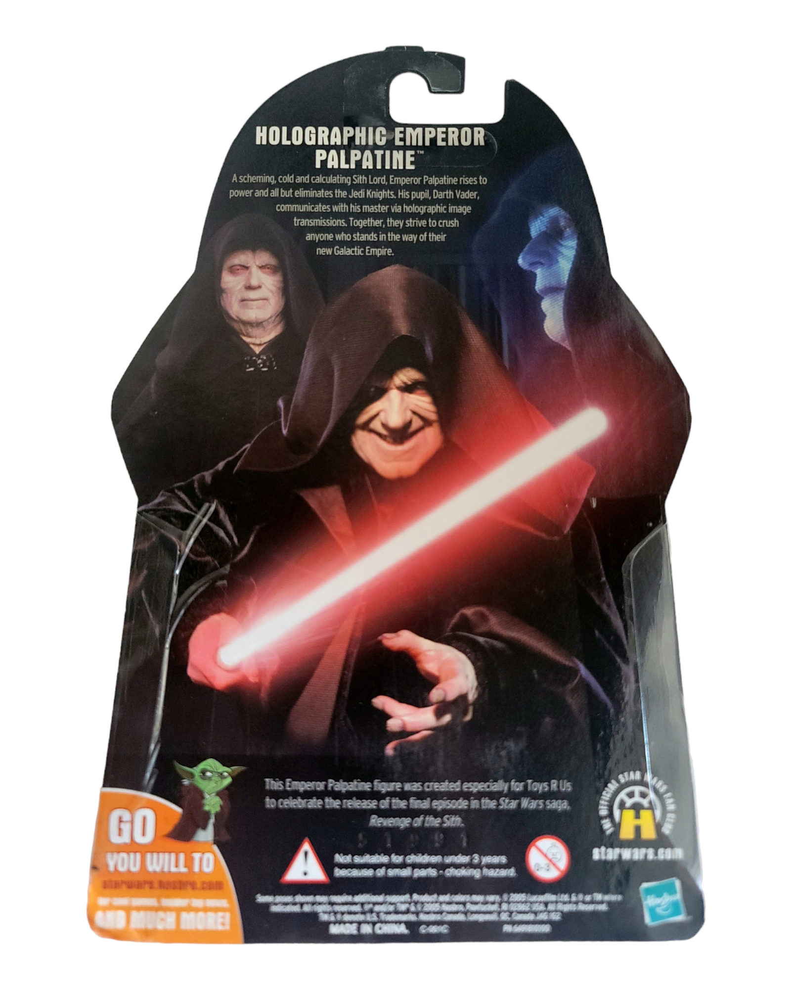 Star Wars ROTS Holo Emperor Palpatine, Toys'R'Us (TRU) Exclusive, Hasbro '05