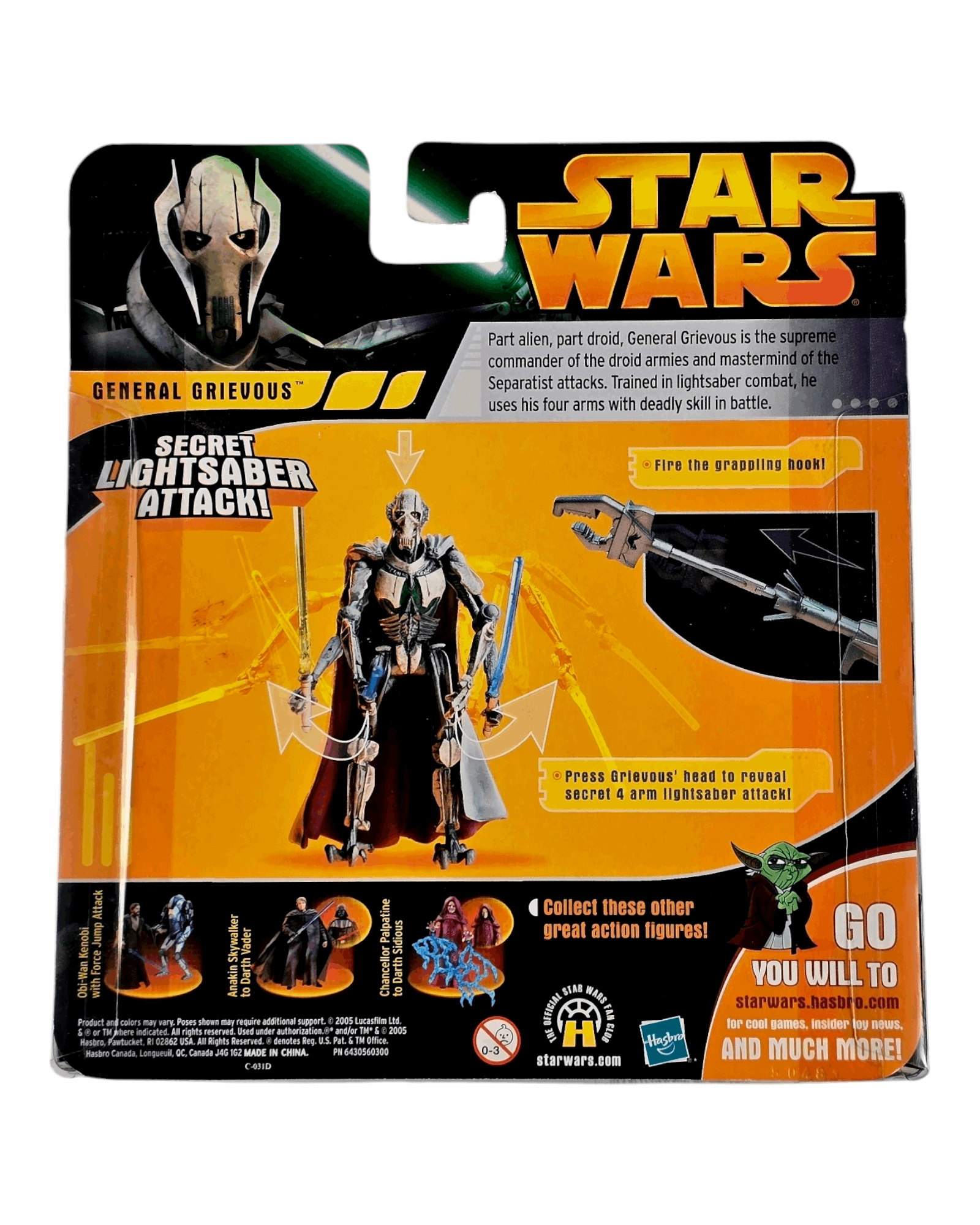 Star Wars ROTS General Grievous, Grappling Hook and Launcher, Hasbro '05