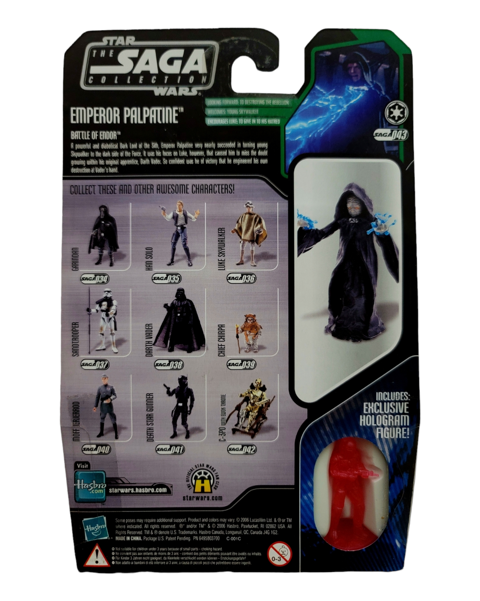 Star Wars Saga Collection #043 Emperor Palpatine, Hasbro '06