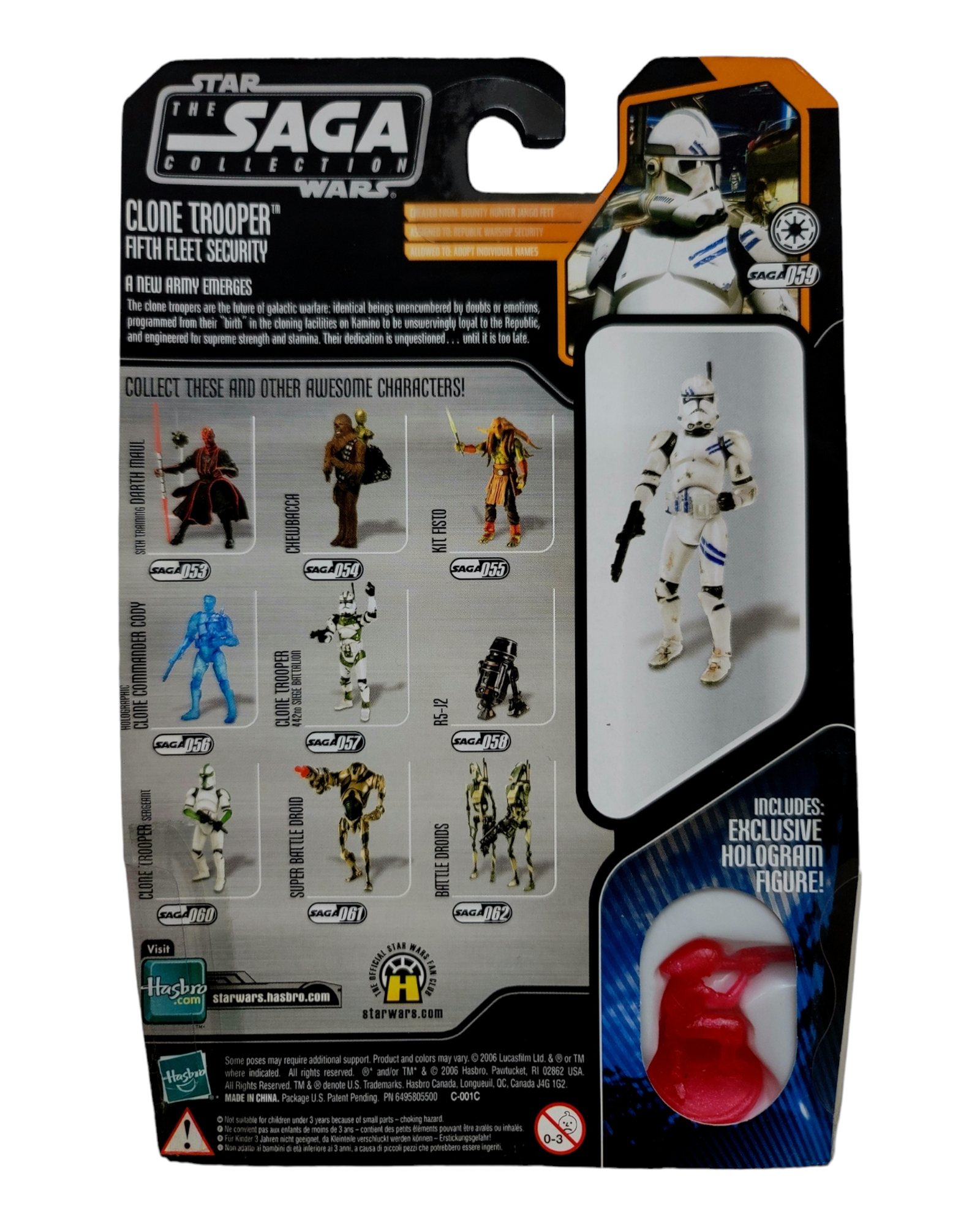 Star Wars Saga Collection #059 Clone Trooper, 5th Fleet Security, Hasbro '06