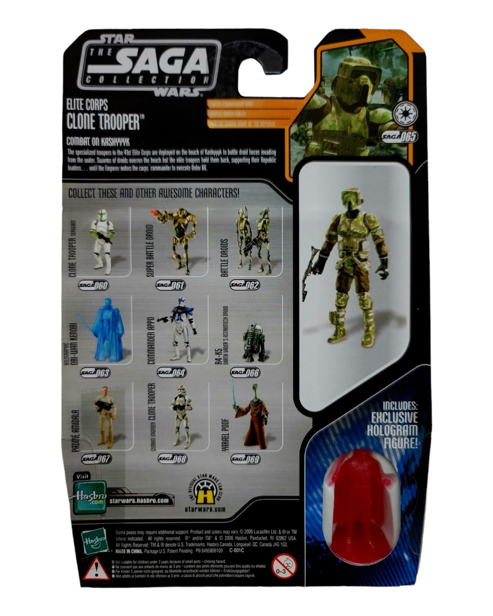 Star Wars Saga Collection #065 Elite Corps Clone Trooper, Hasbro '06
