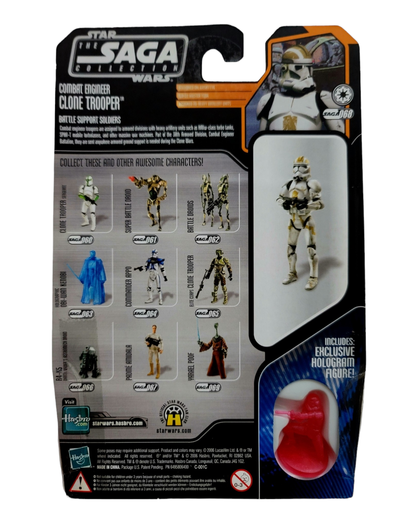 Star Wars Saga Collection #068 Combat Engineer Clone Trooper, Hasbro '06