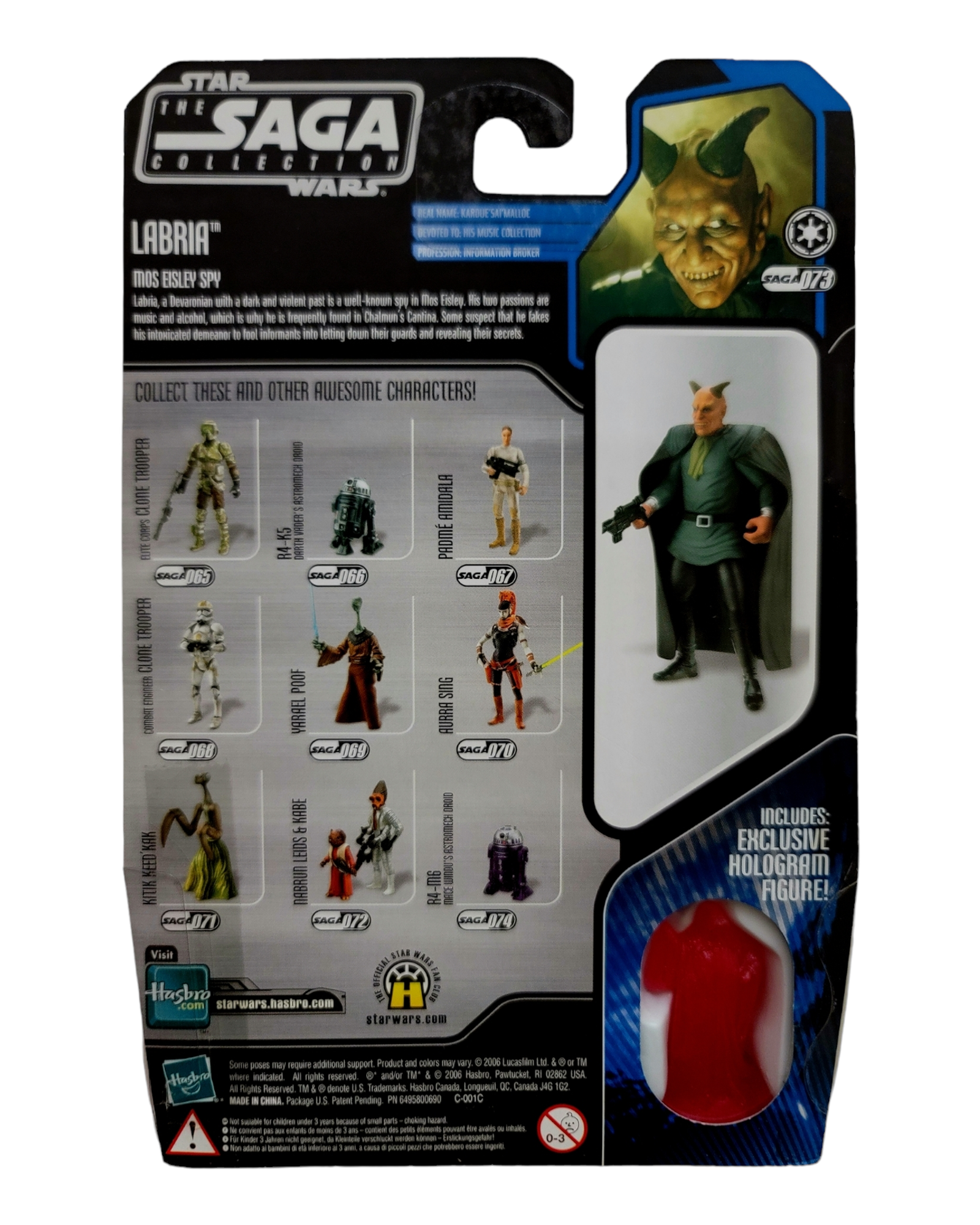 Star Wars Saga Collection #073 Labria, Hasbro '06