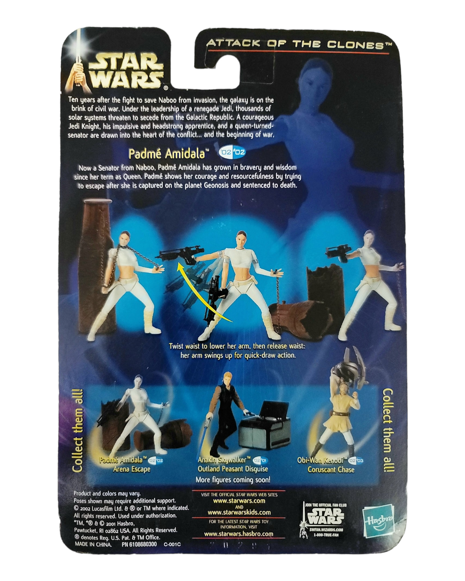 Star Wars Saga Series #02 Padme Amidala, Arena Escape, Hasbro '02