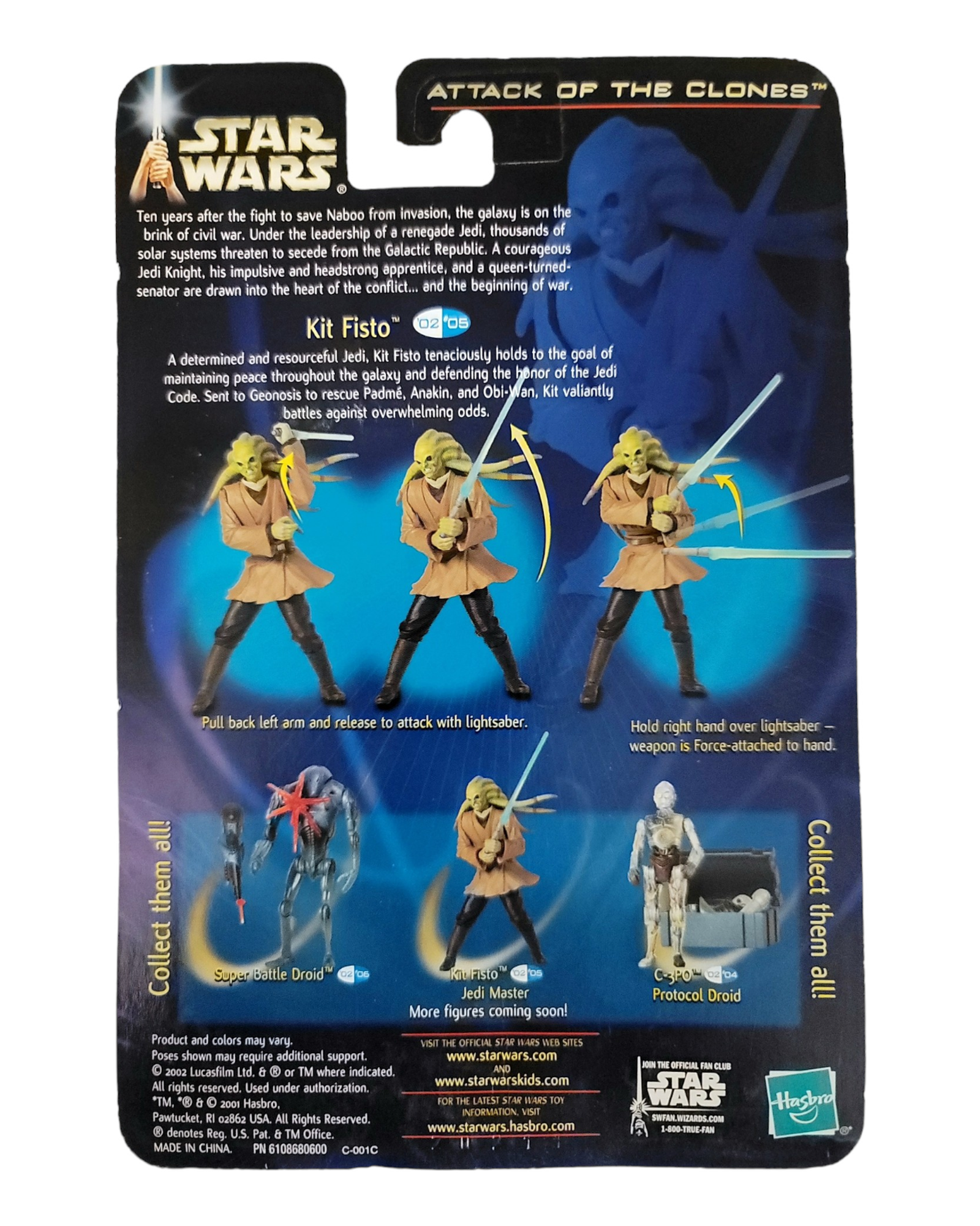 Star Wars Saga Series #05 Kit Fisto, Jedi Master, Hasbro '02